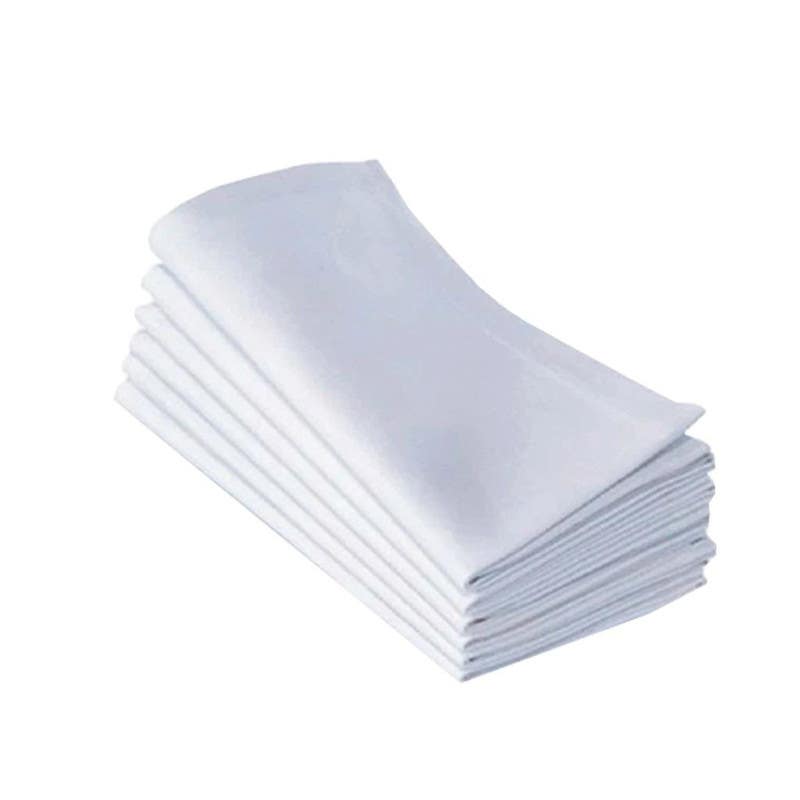 Cotton Table Napkins Set, 6 Pieces, 40×40 cm - White