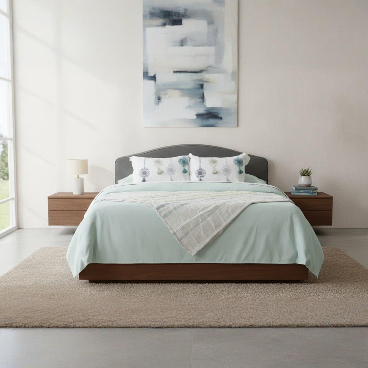 Greena printed Cotton Comforter Set, 5 Pieces, 5500 grm - Multicolor