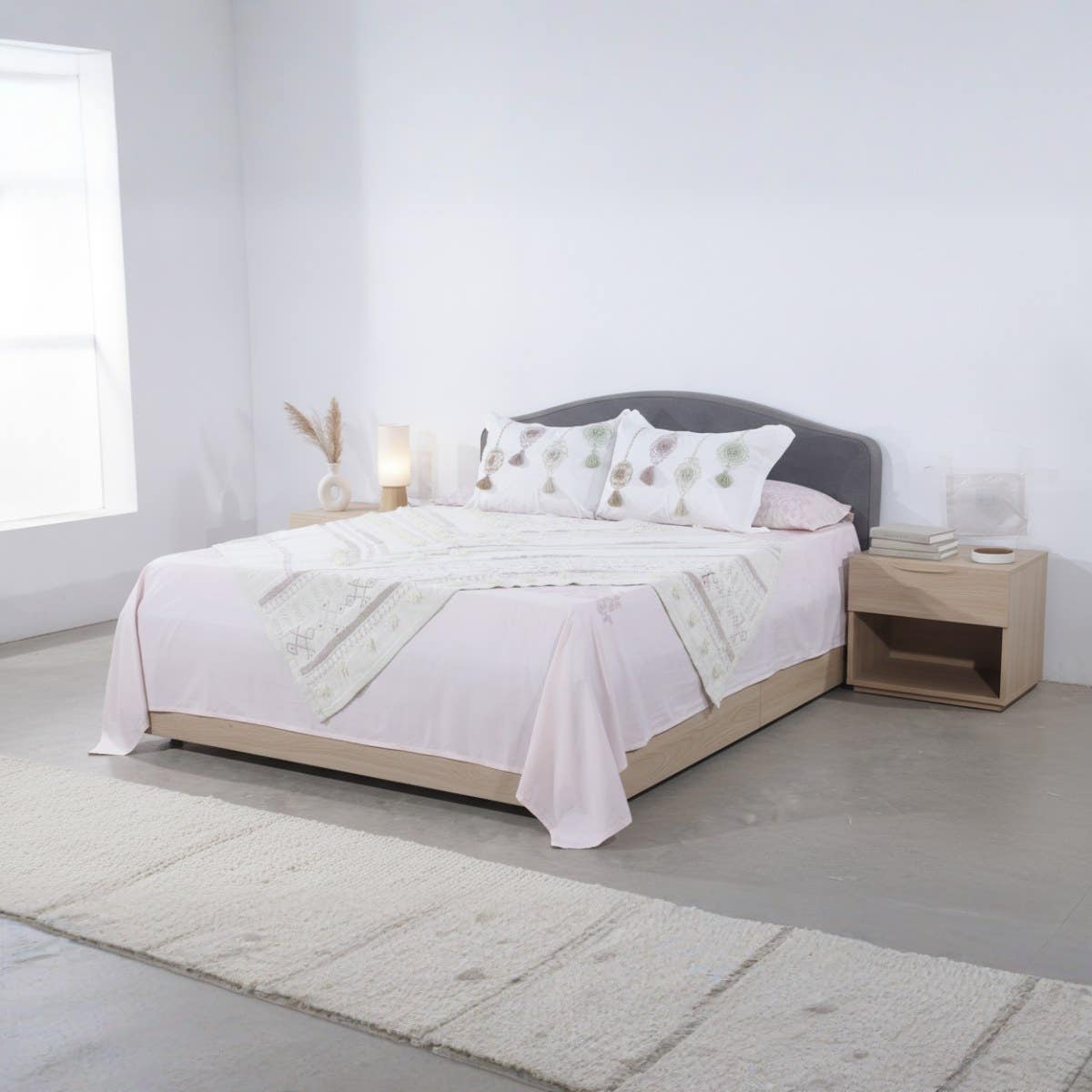 Greena printed Cotton Comforter Set, 5 Pieces, 5500 grm - Multicolor
