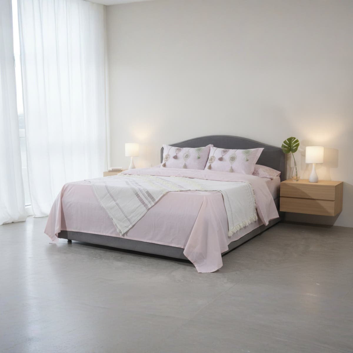 Greena Printed Cotton Comforter Set, 5 Pieces, 5500 Gm - Rose
