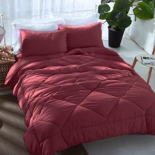 Line Sleep Fiber Quilt, 240x220 cm - Burgundy