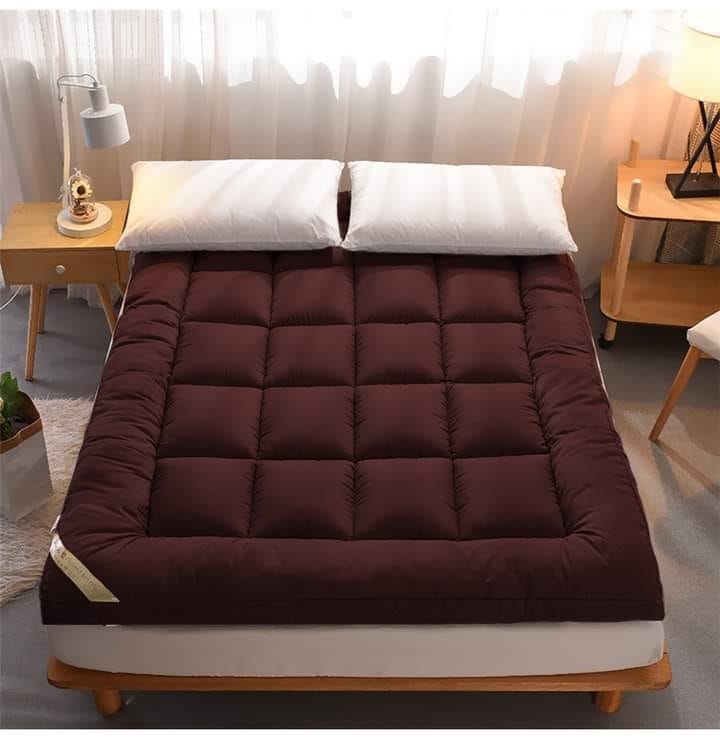 Line Sleep Fiber Mattress Topper, 195x120 cm - Brown