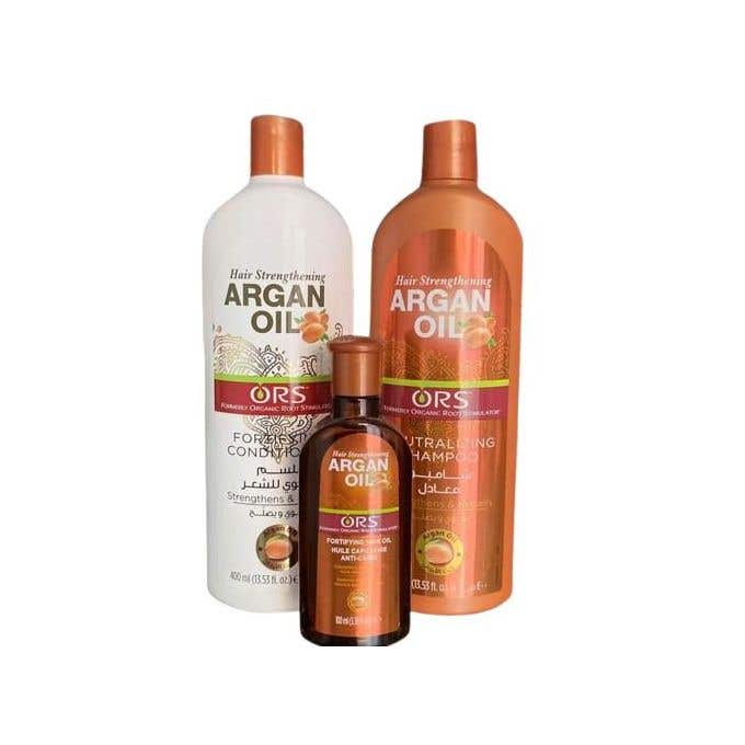 Oras Complete Hair Care Set, Shampoo 400Ml, Conditioner 400Ml, Argan Oil 100Ml