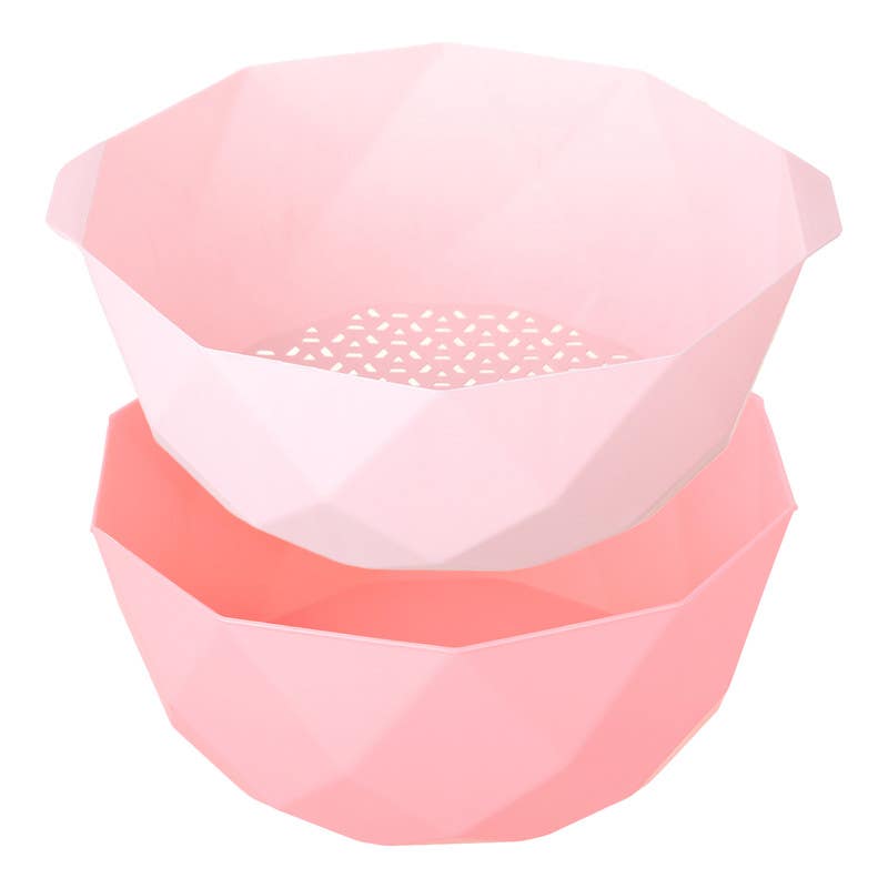 Lyth Plast Vegetable Washing Kit, 2 Pieces, 28 cm - Pink