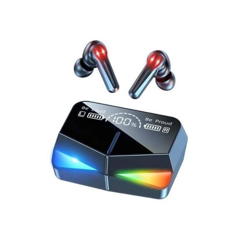 Wireless Earphone,Bluetooth, with power bank, M28- Black