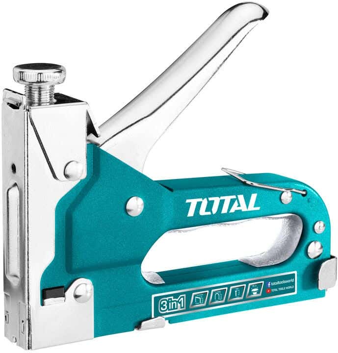Total THT31143 3×1 Staple Gun, Size 4-14mm - Turquoise Silver