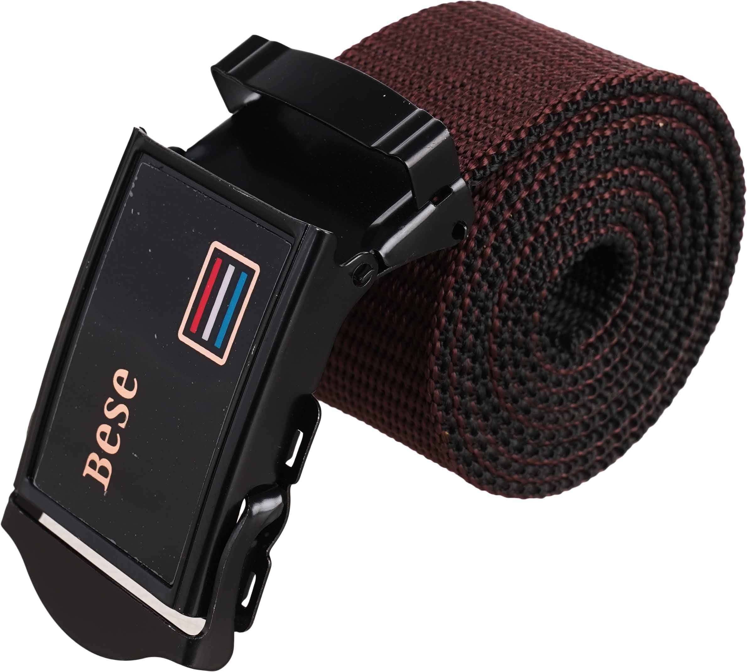 Fabric Belt For Men, 120×4 cm - Brown