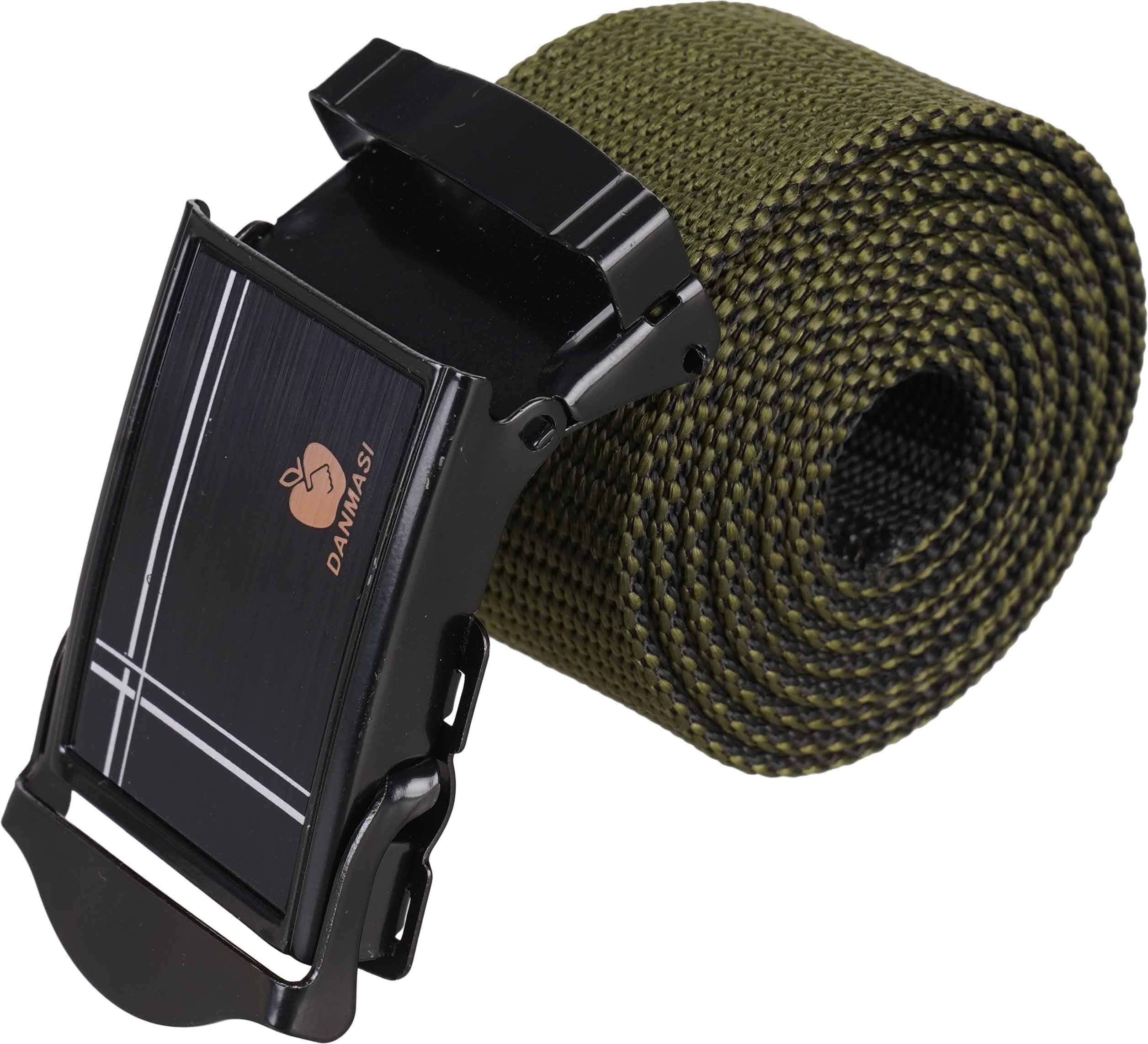 Fabric Belt For Men, 120×4 cm - Olive