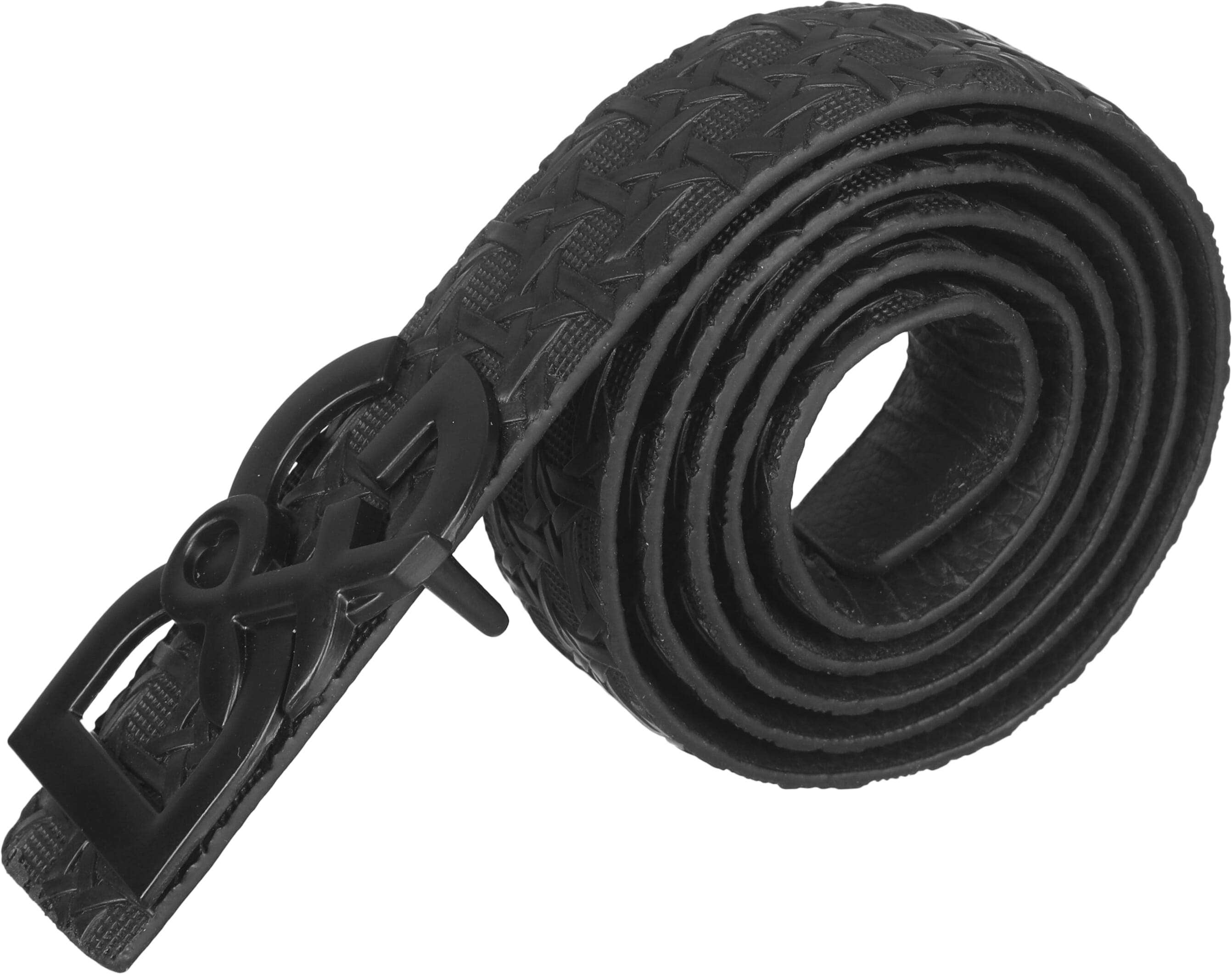 Leather Belt For Men, 125×3.5 cm - Black