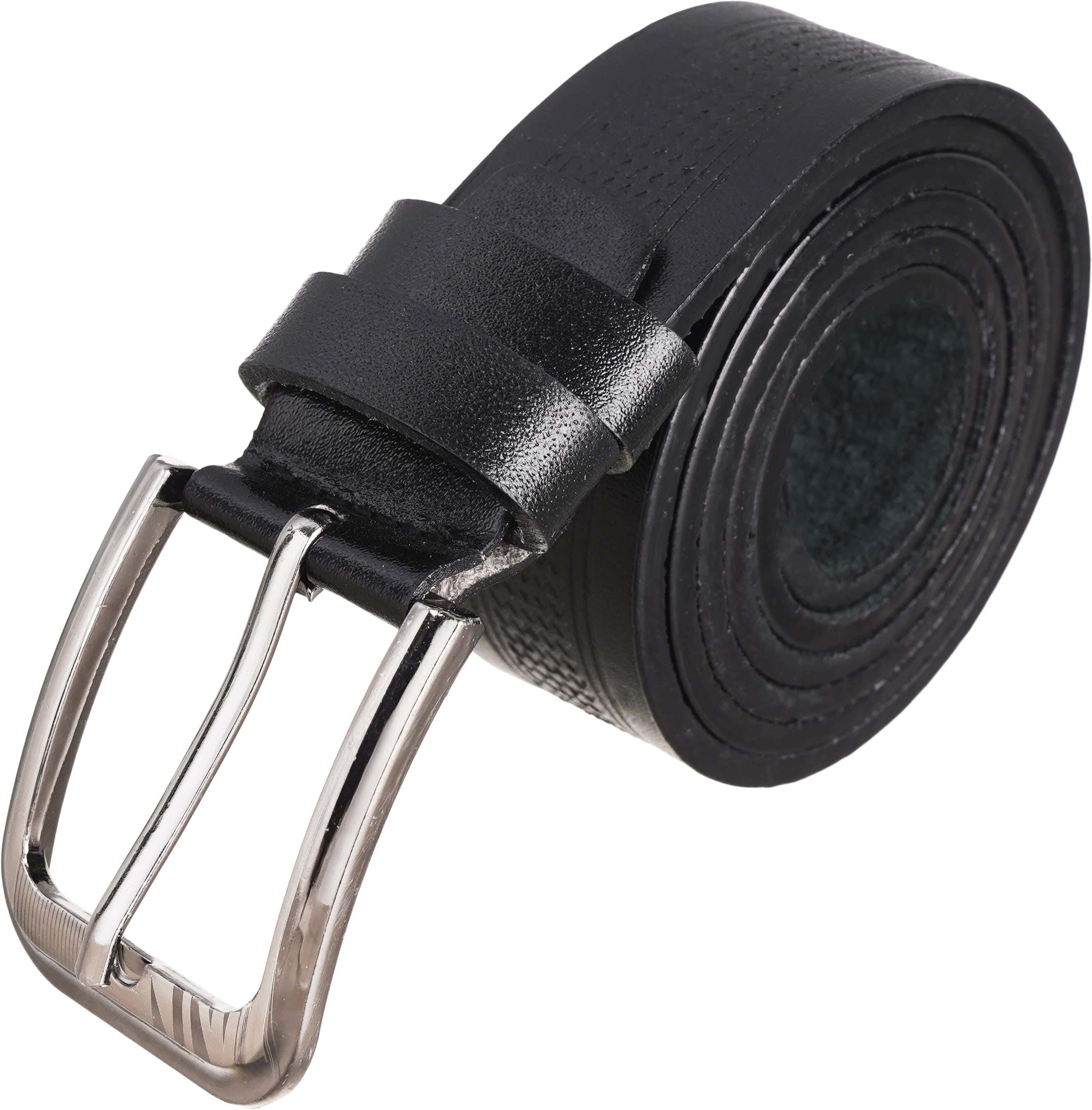 Genuine Leather Belt For Men, 127×3.5 Cm - Black