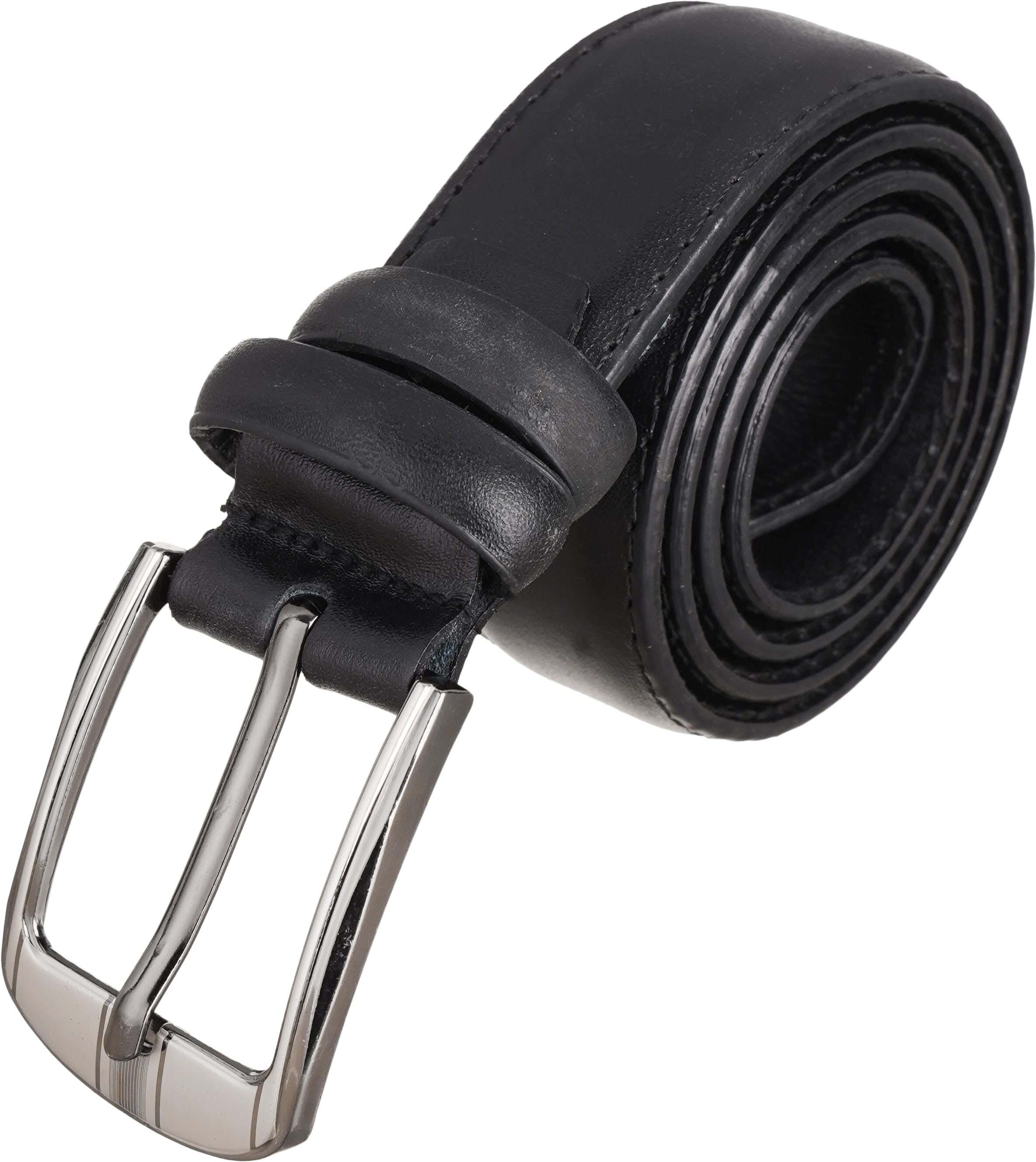 Genuine Leather Belt For Men, 116×3.5 Cm - Black