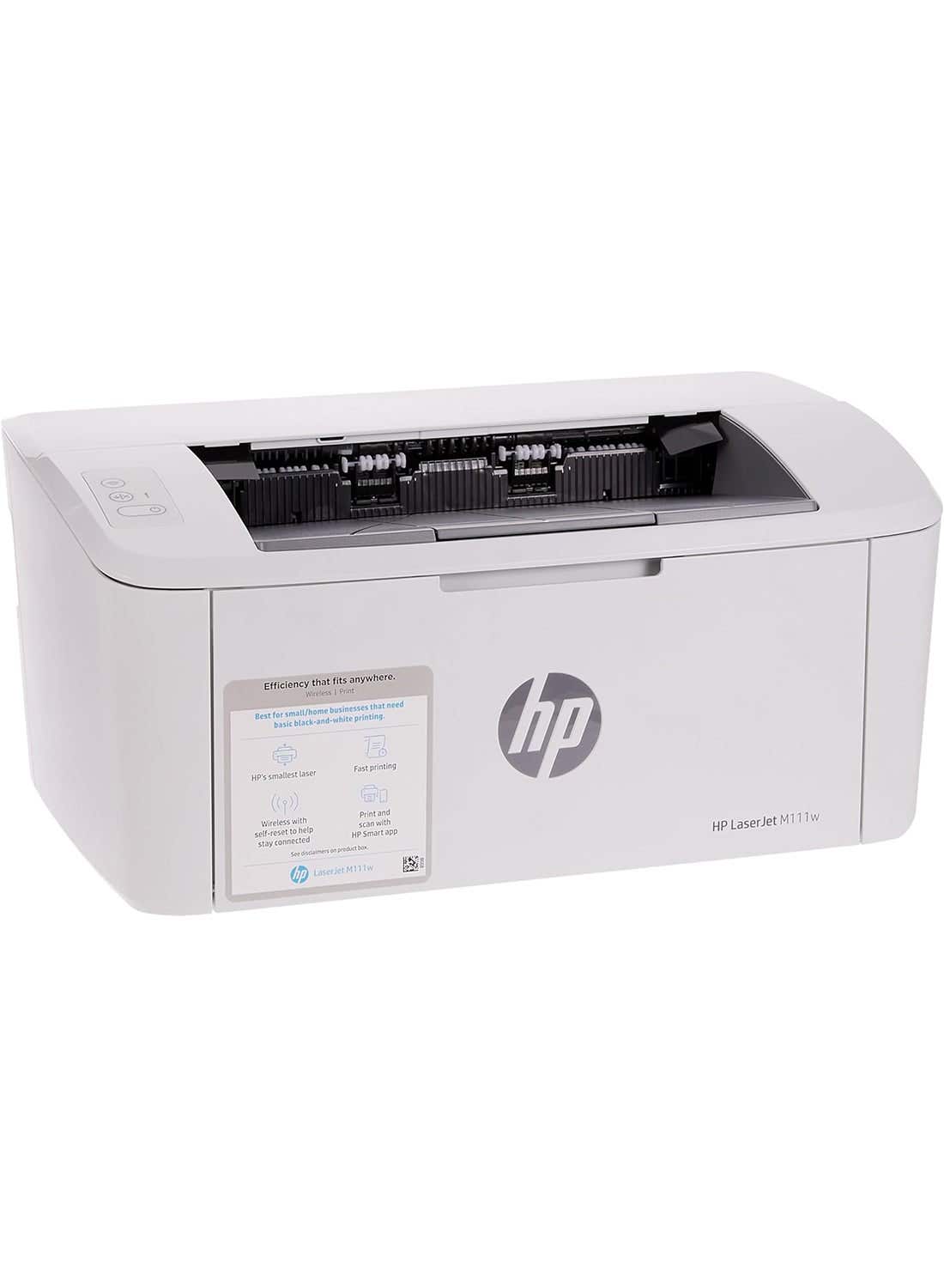 HP LaserJet M111W Black White Laser Printer, Wireless Connectivity, 7Md68A - White