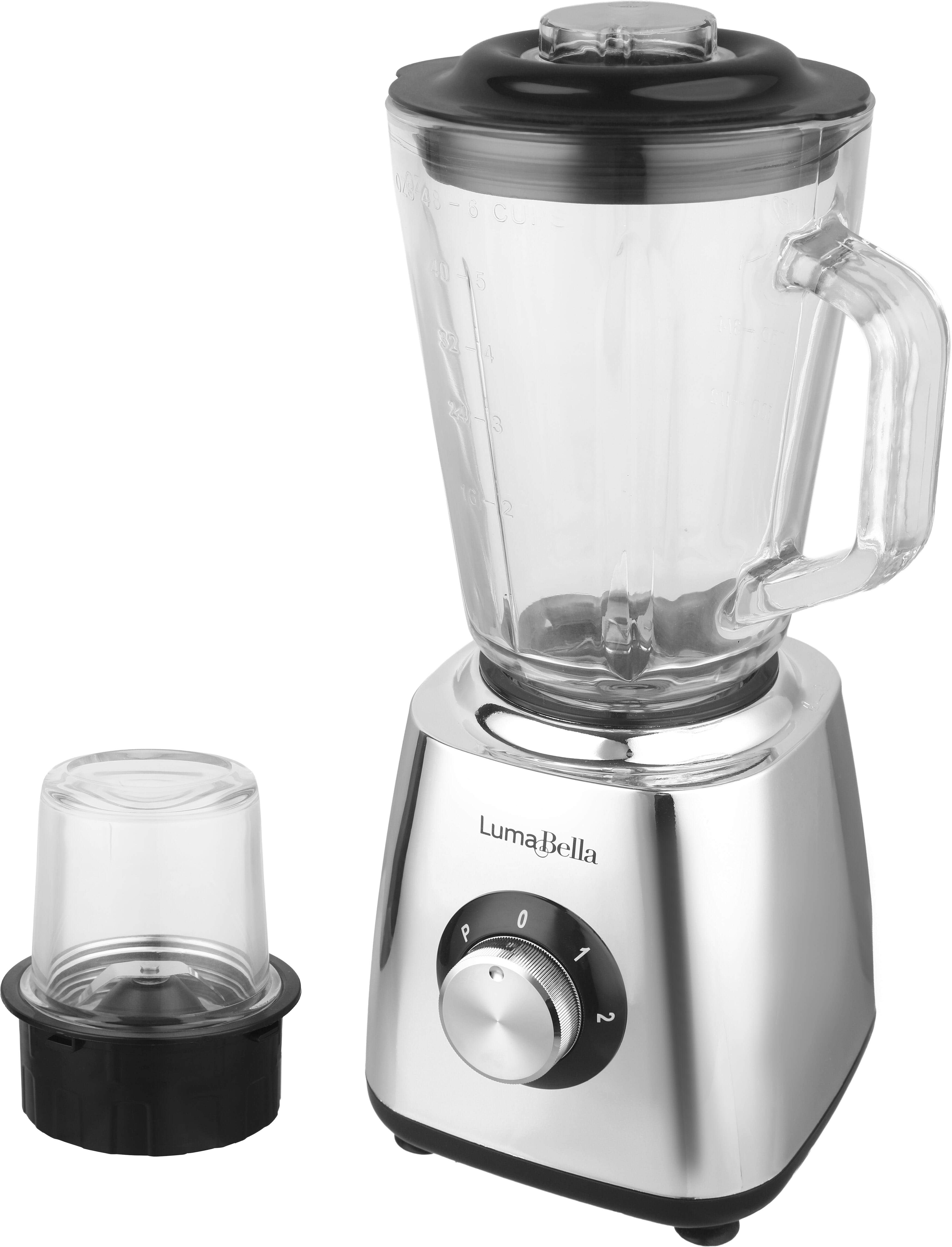 Luma Bella B-1018/LB-53007 Electric Blender, 500 Watt, 1.5 Liters, with Grinder - Silver