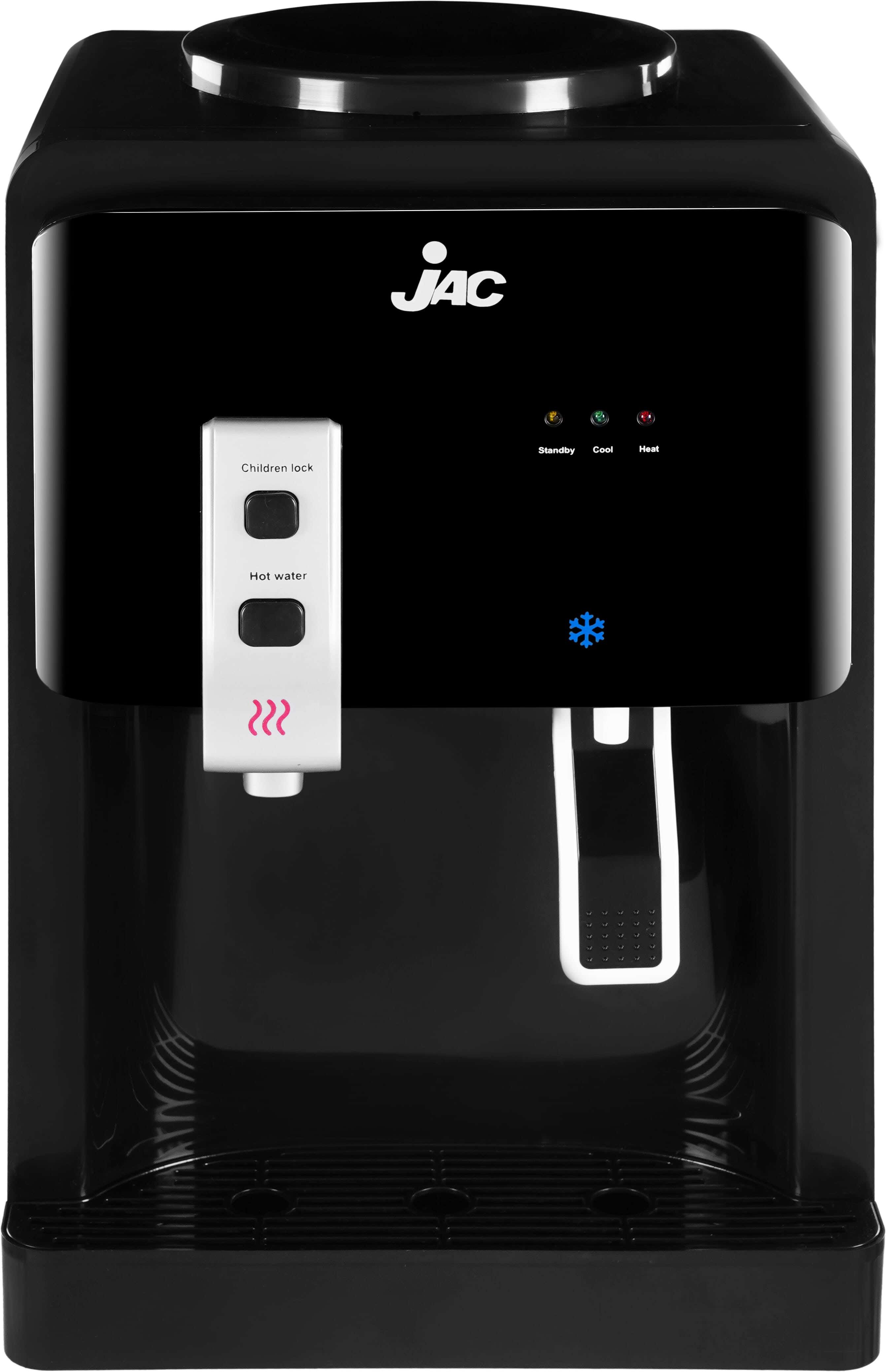 Jac NGWD-2225T Desktop Water Dispenser, 630 Watt, 2 Taps, Cold/Hot - Black