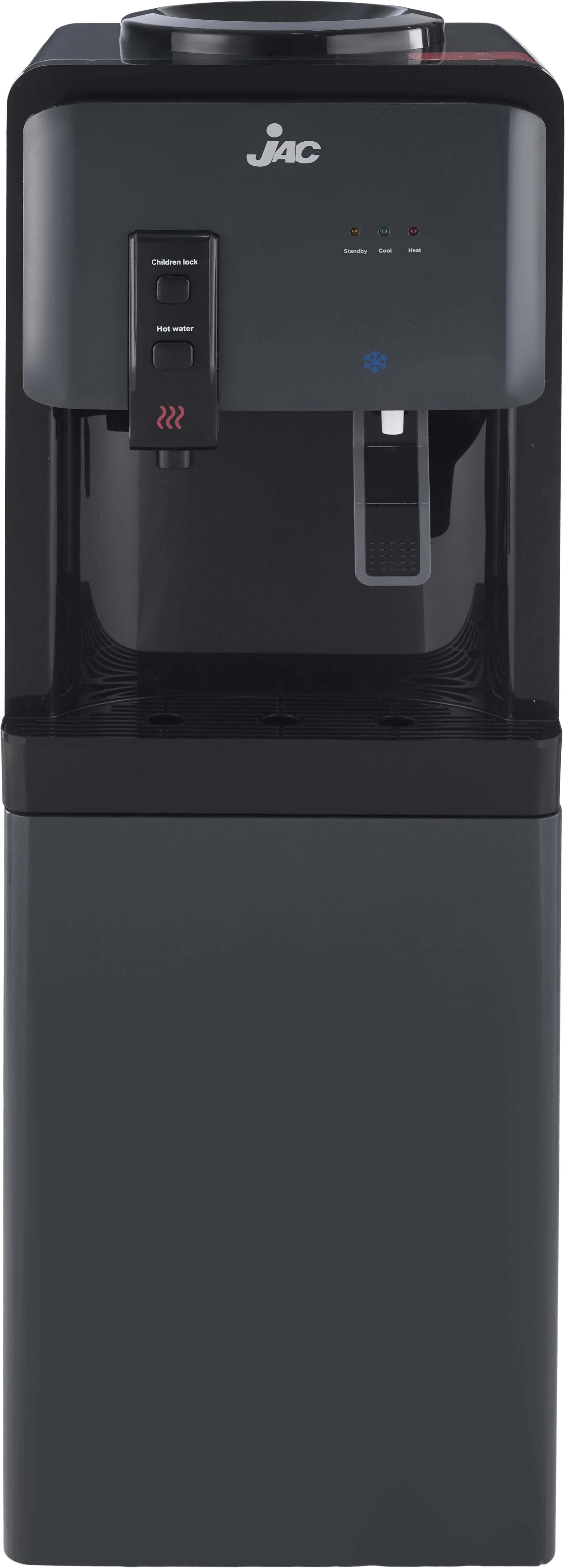 Jac NGWD-2225R Water Dispenser With Refrigerator, 2 Taps, Cold/Hot, 670 Watt - Grey Black