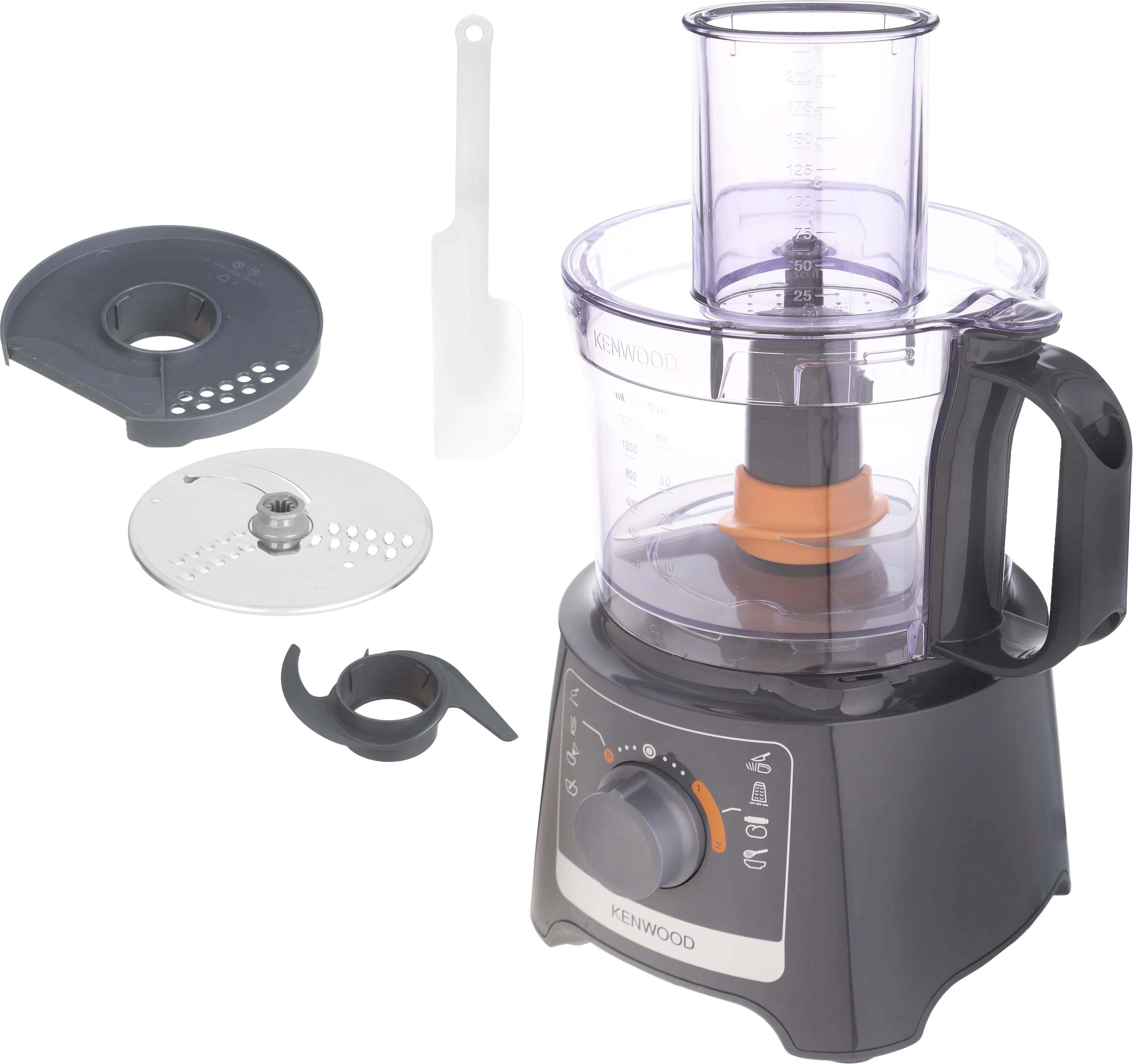 Kenwood FDP31.020GY Food Processor, 800 Watt, 2.1 Liters - Dark Grey