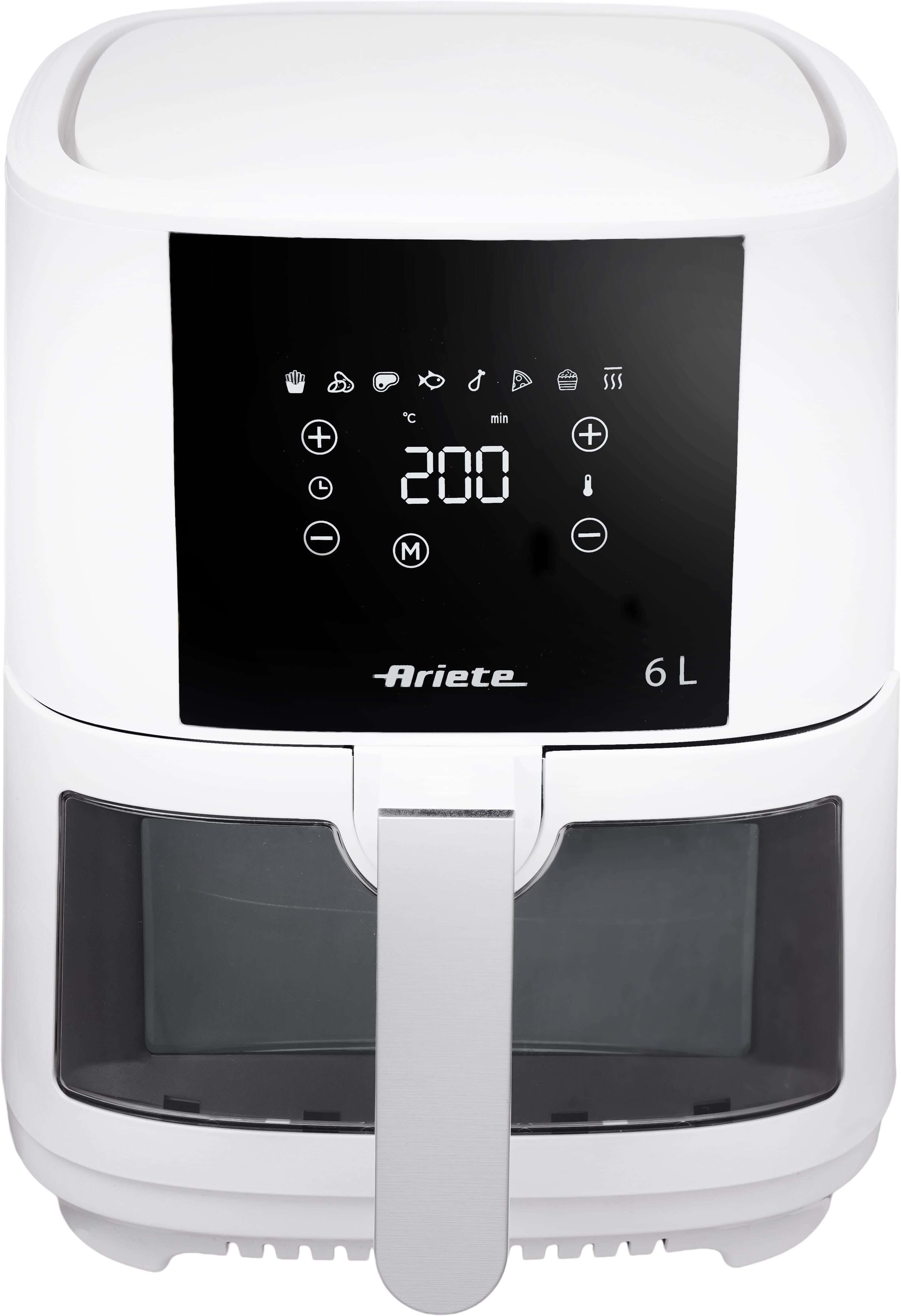 Ariete 4626 Digital Oil-Free Air Fryer, 6 Liters, 1300 Watts - White