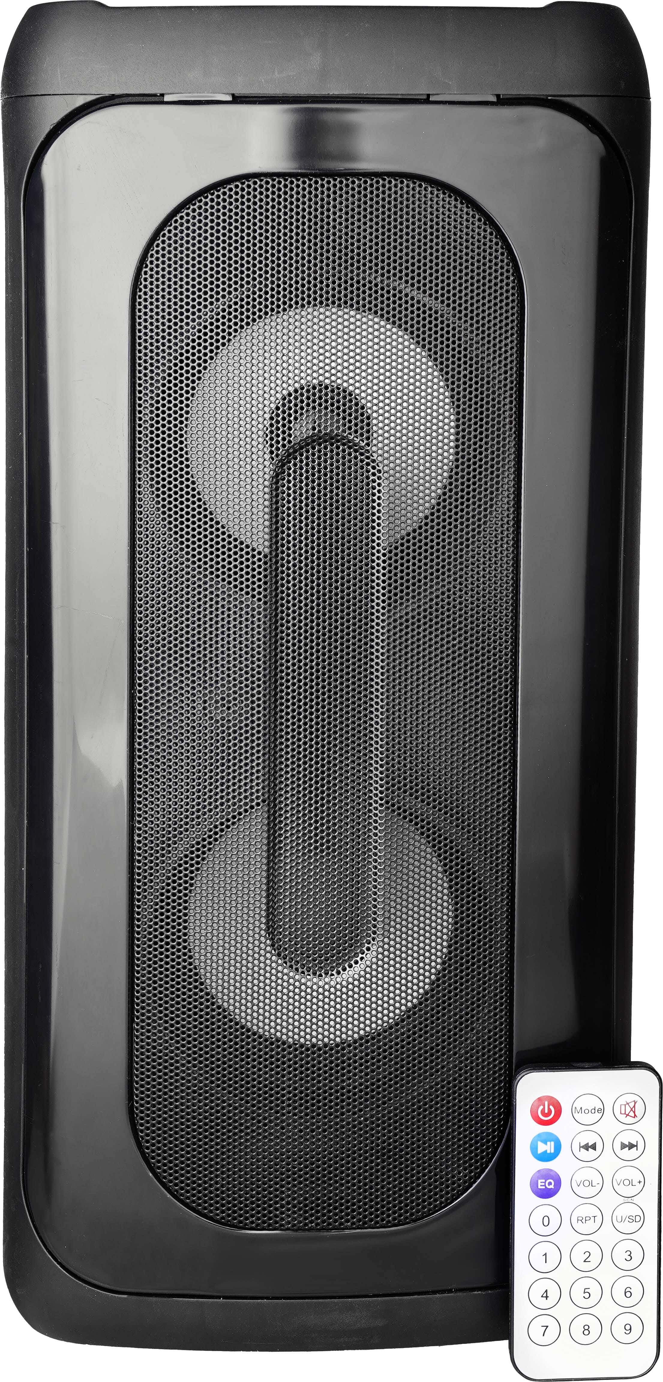 One Two Three TL-2417 Speaker, 16×15×36 cm, 8 Watt, Portable Wireless, Bluetooth - Black