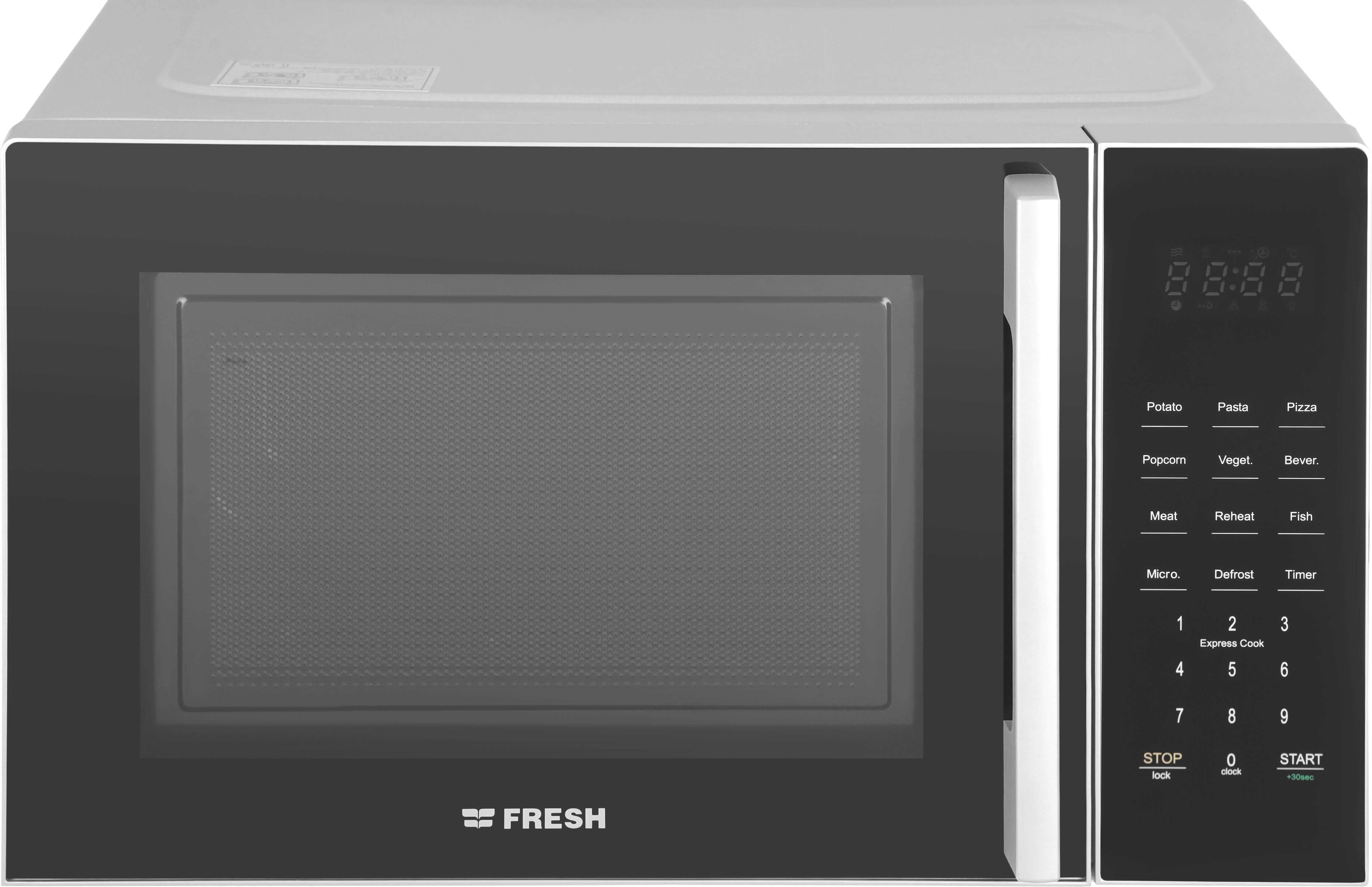 Fresh FMW-25KC-SW Microwave, 25 Liter, 850 Watt, Digital - Silver Black