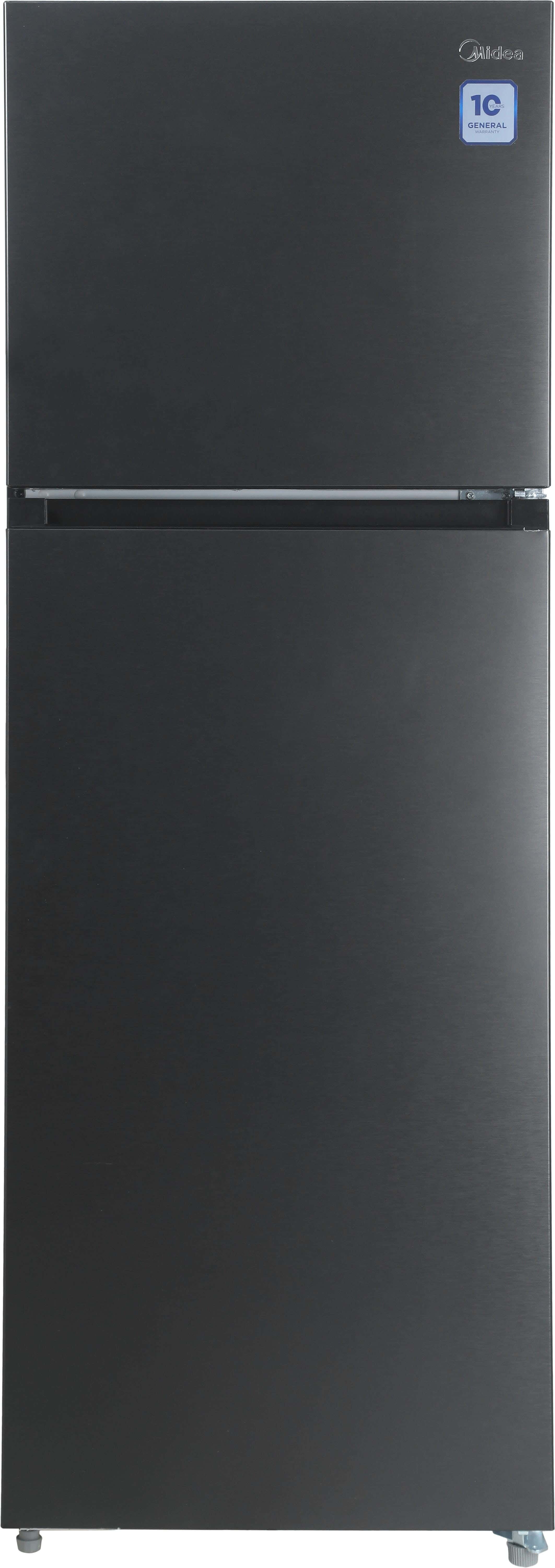 Midea MDRT489MTN45-GTIN No-Frost Refrigerator, 338 Liter, 2 Doors, Top Freezer - Black
