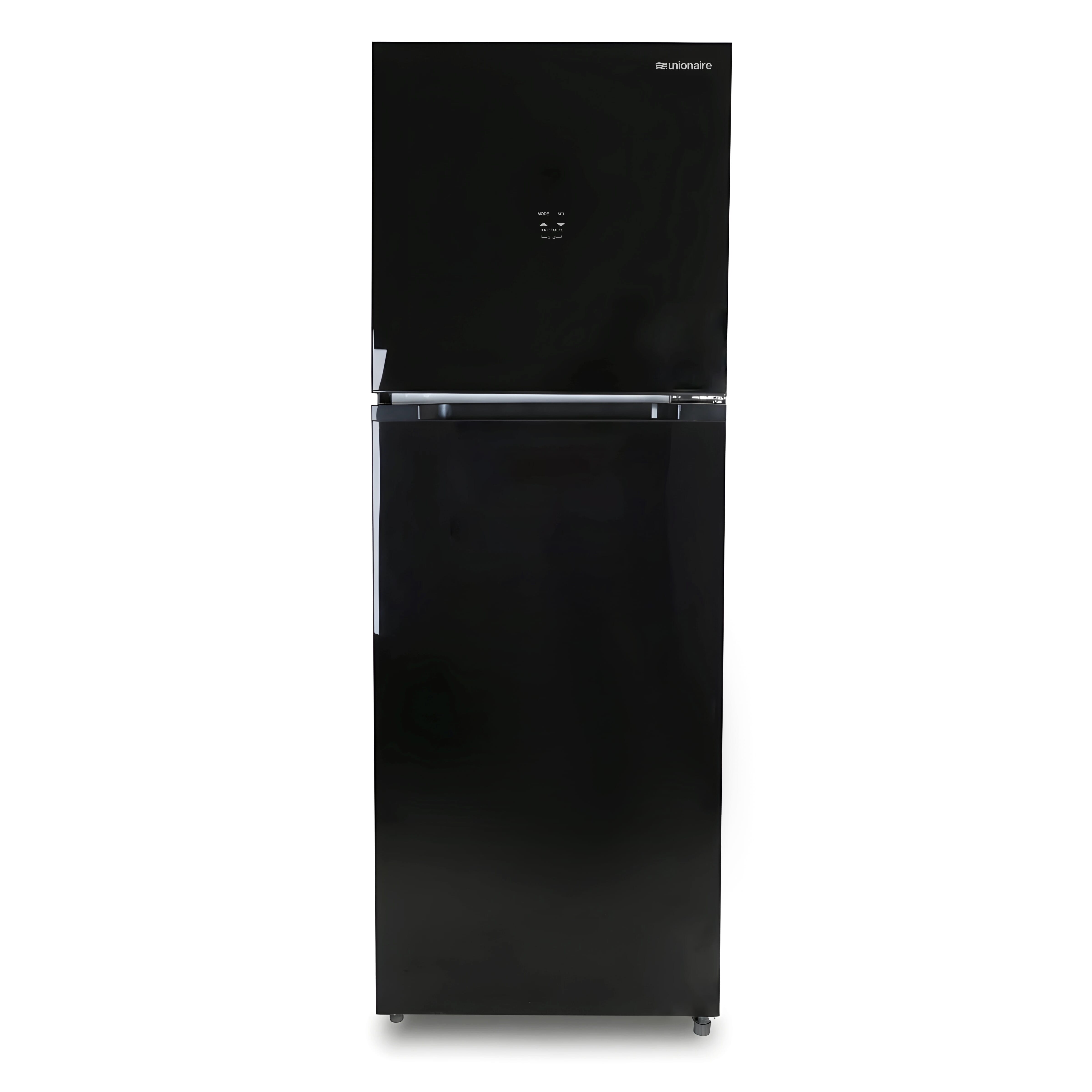 Unionaire URN-500LBG1A-DTHR No Frost Refrigerator, 420 Liter, 2 Doors, Digital Touch, Top Freezer - Black