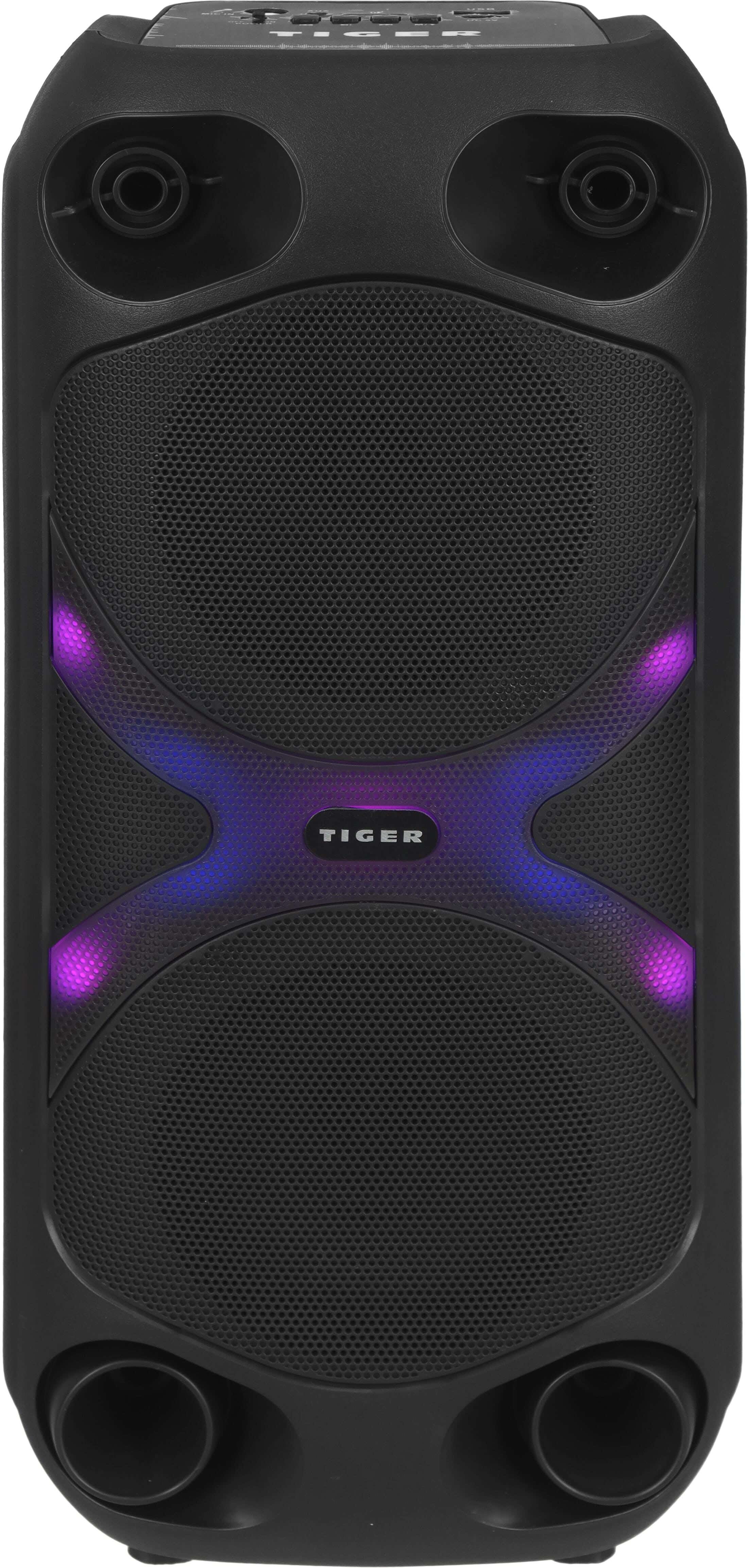 Tiger G-1020 Wireless Subwoofer Speaker, 10 Watt, Bluetooth, 37×15×15cm, RGB Lighting - Black