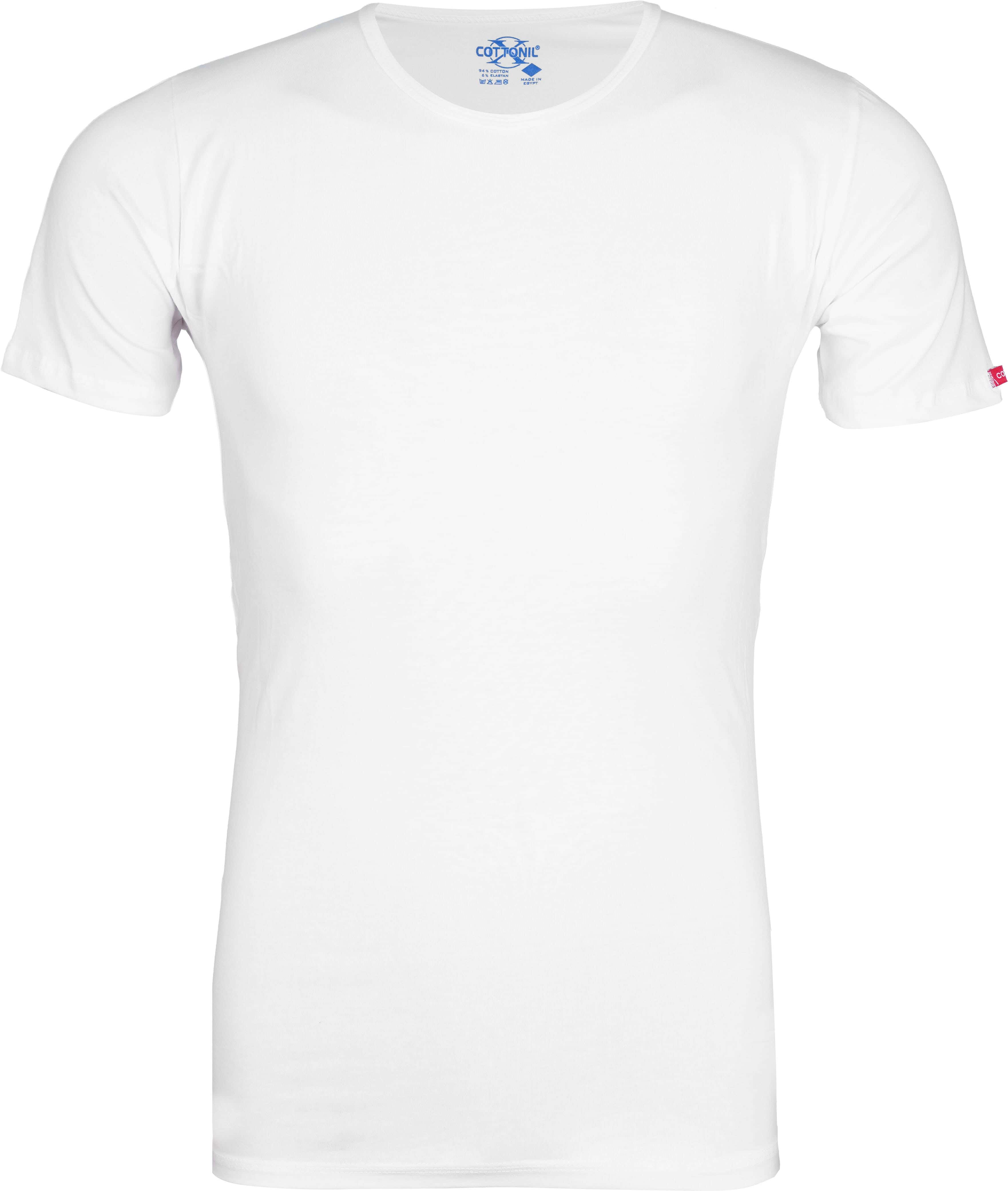 Cottonil Short Sleeve Undershirt For Men - White