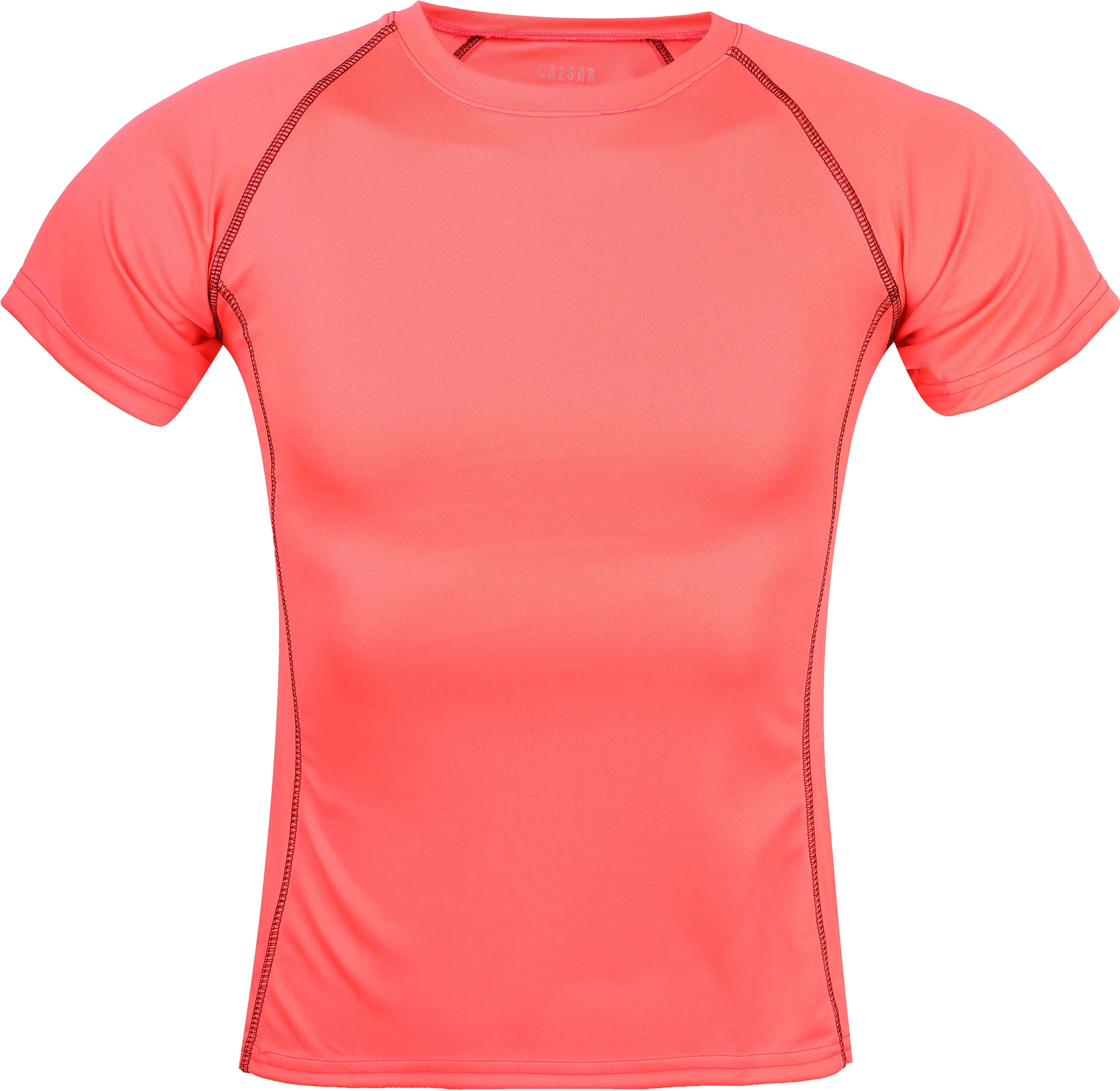Caesar polyester Women's Half Sleeve Sports T-Shirt, Size M - Orange