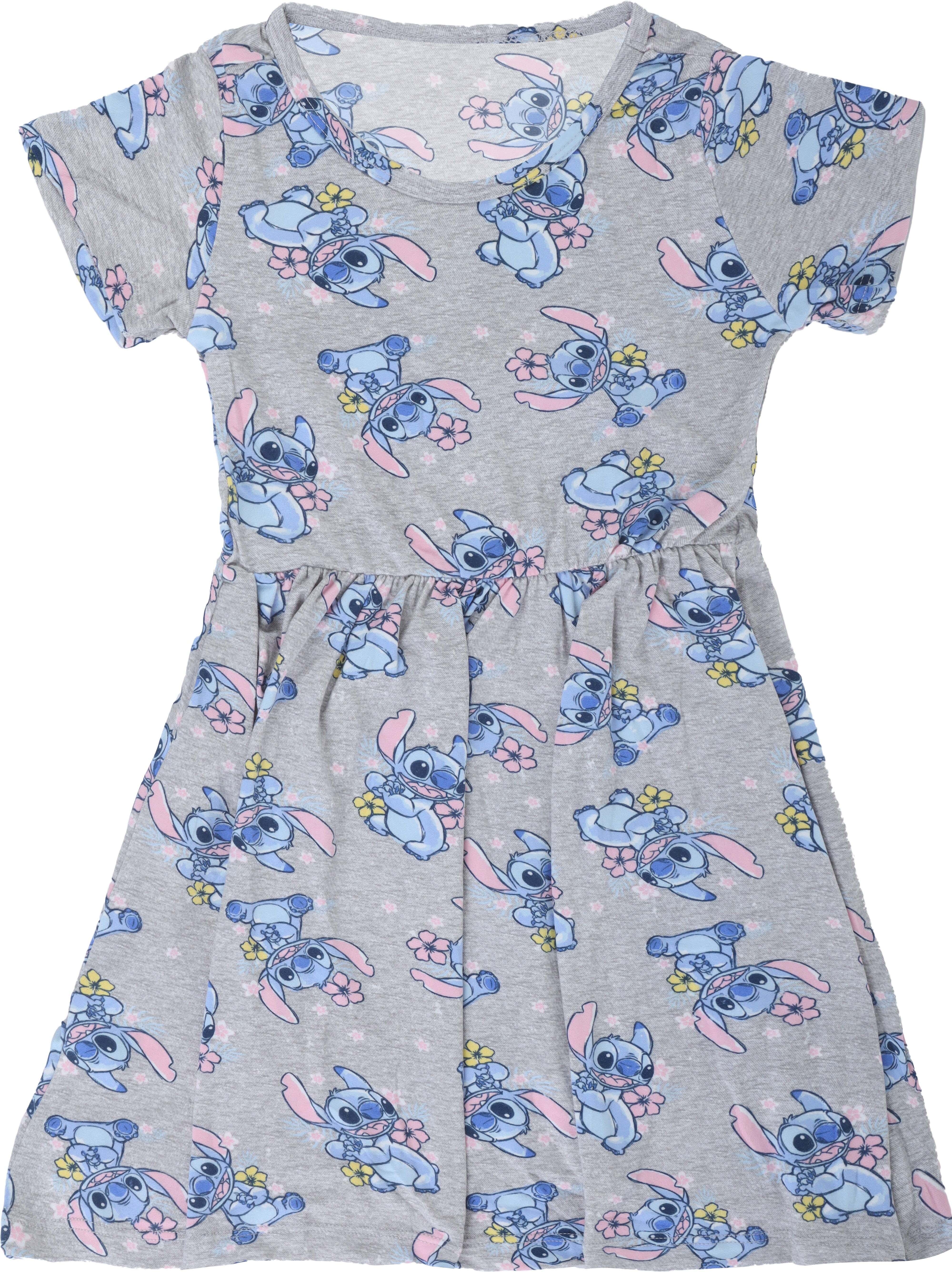 Cotton Dress for Girls - Grey Blue