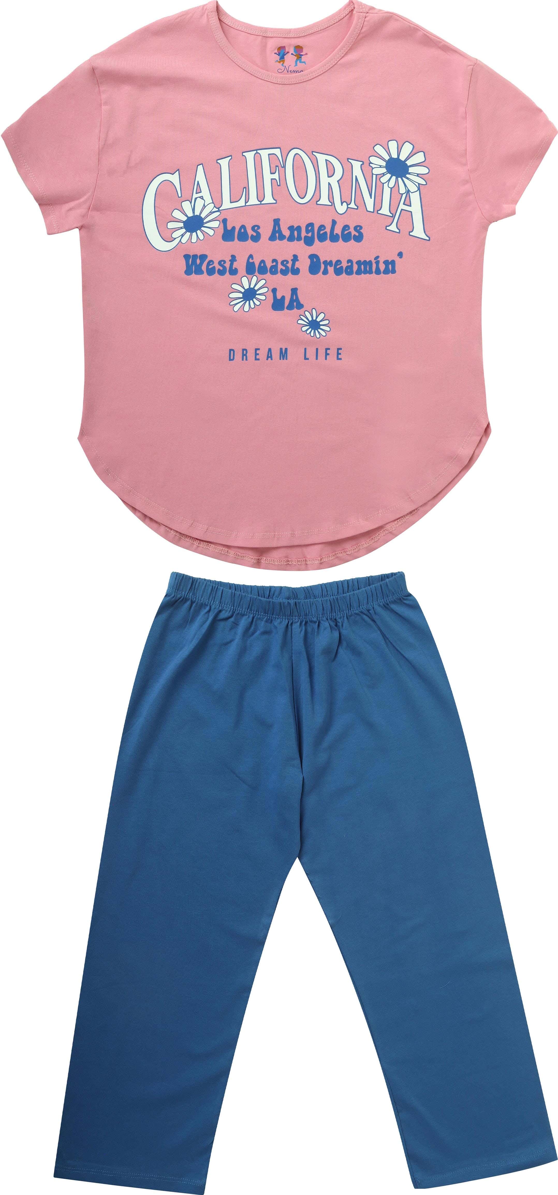 Lycra T-shirt and Pants Set for Girls, 2 pieces
