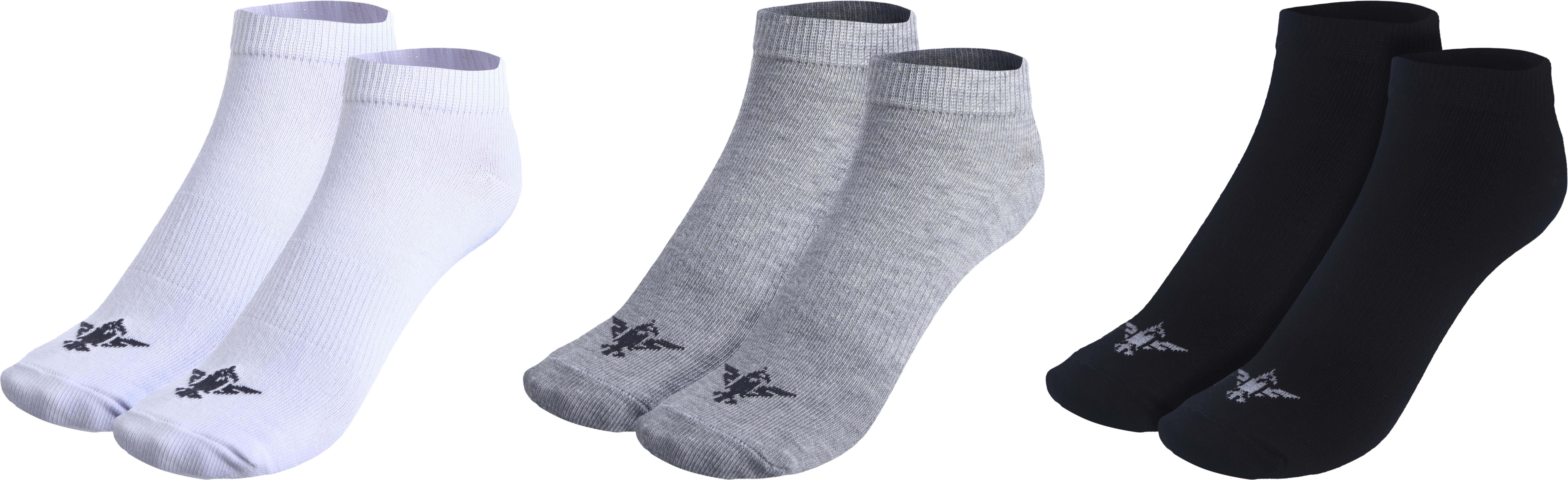 Hawk Cotton Ankle Socks Set for Women, 3 Pieces - Multicolor
