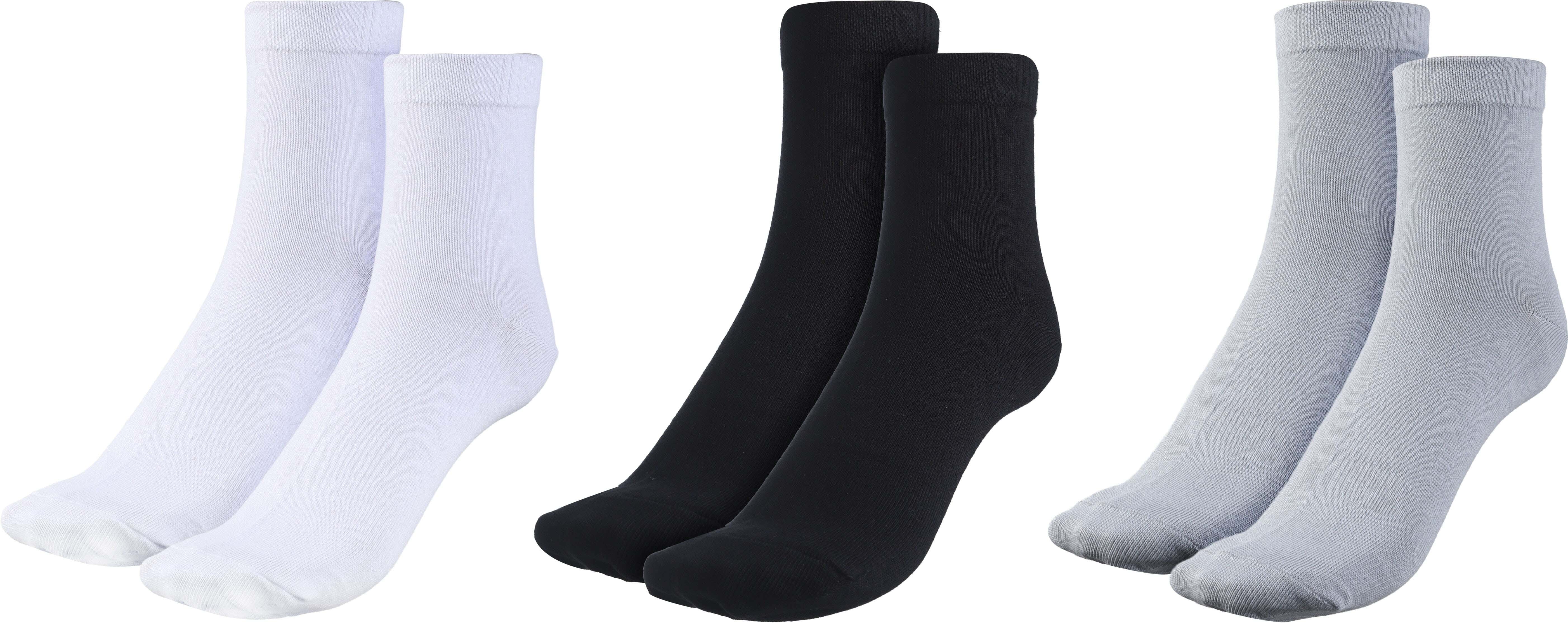 Hawk Cotton Half Socks Set for Men, 3 Pieces - Multicolor