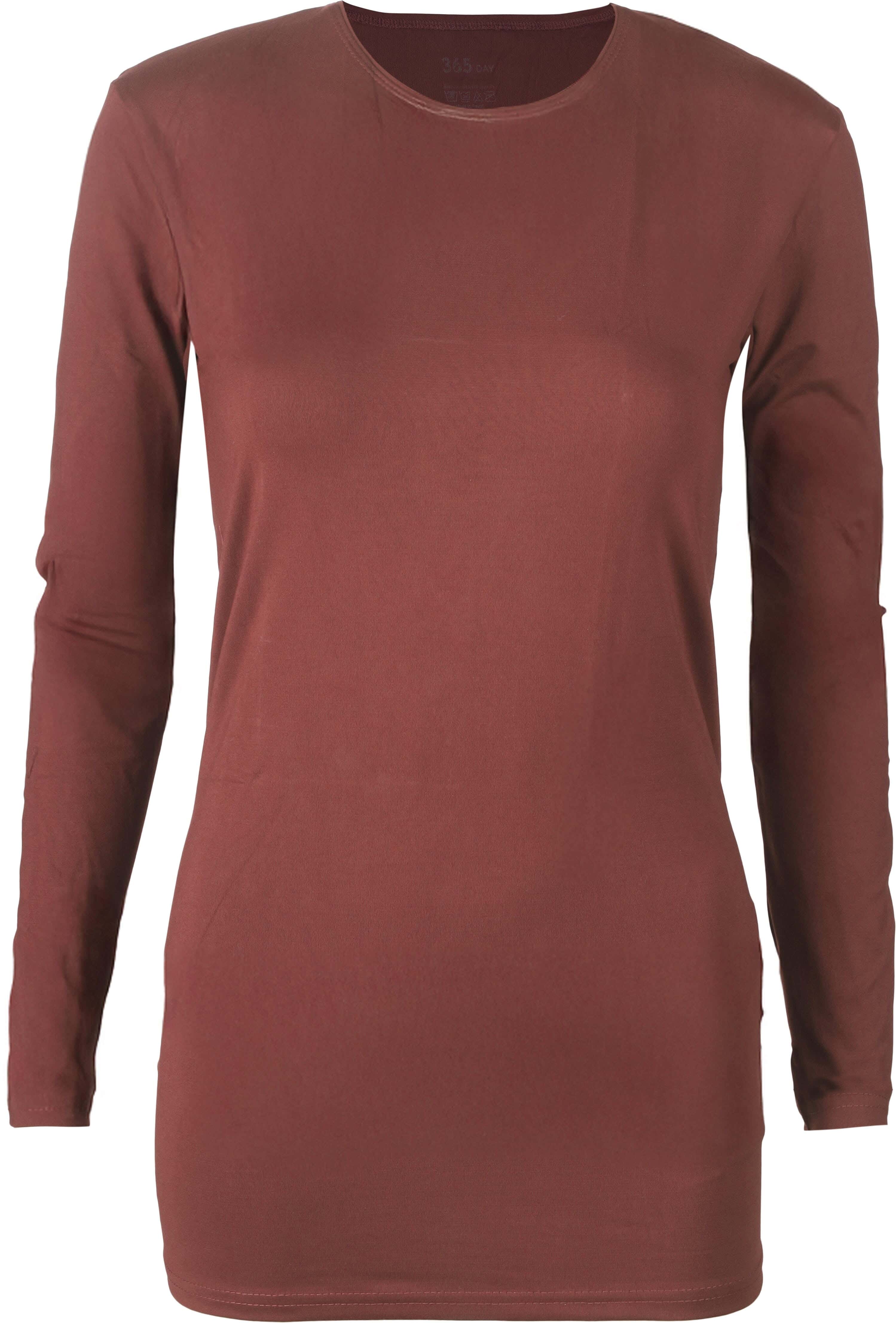 365 Days Cotton Lycra L-Sleeve Bodysuit For Women