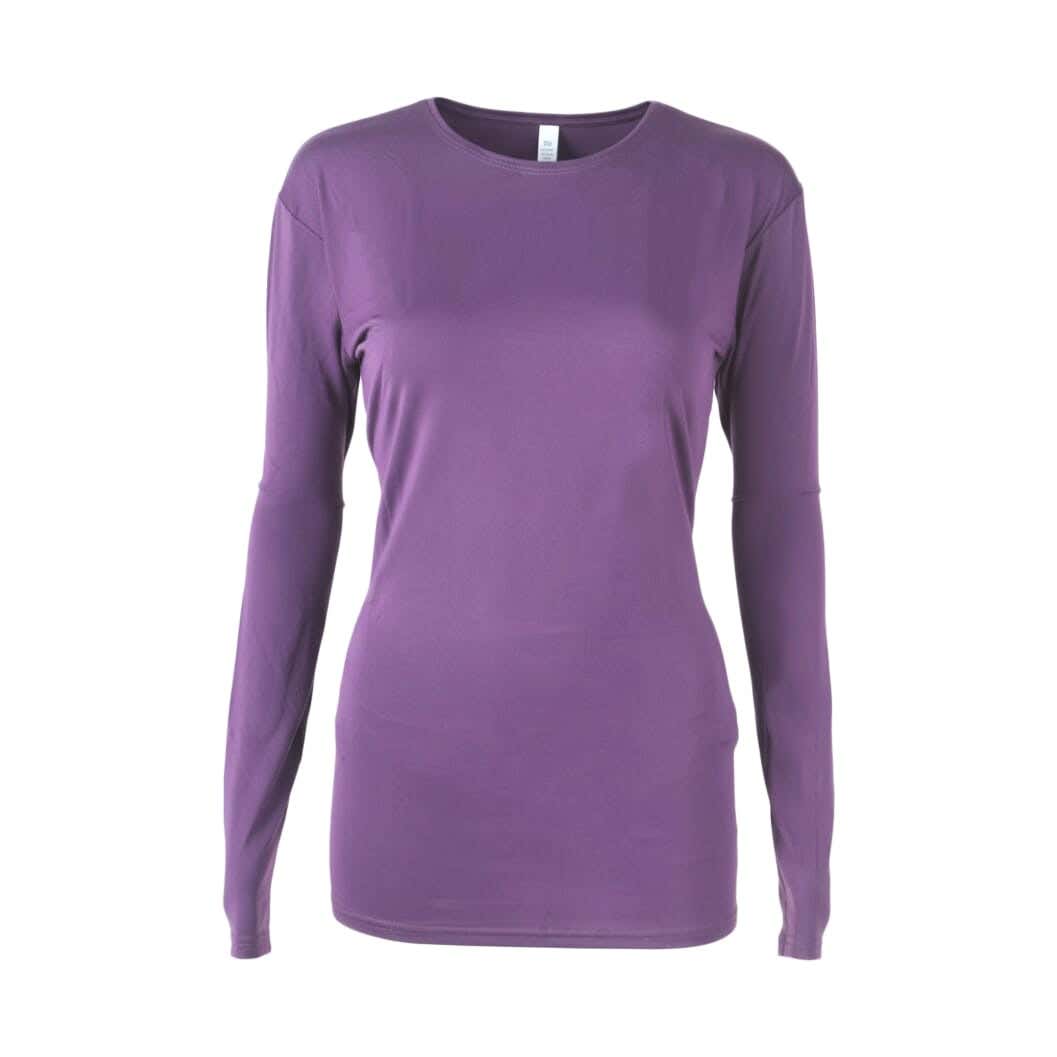 365 Day Cotton Lycra L-Sleeve Bodysuit For Women, Size XXL - Purple