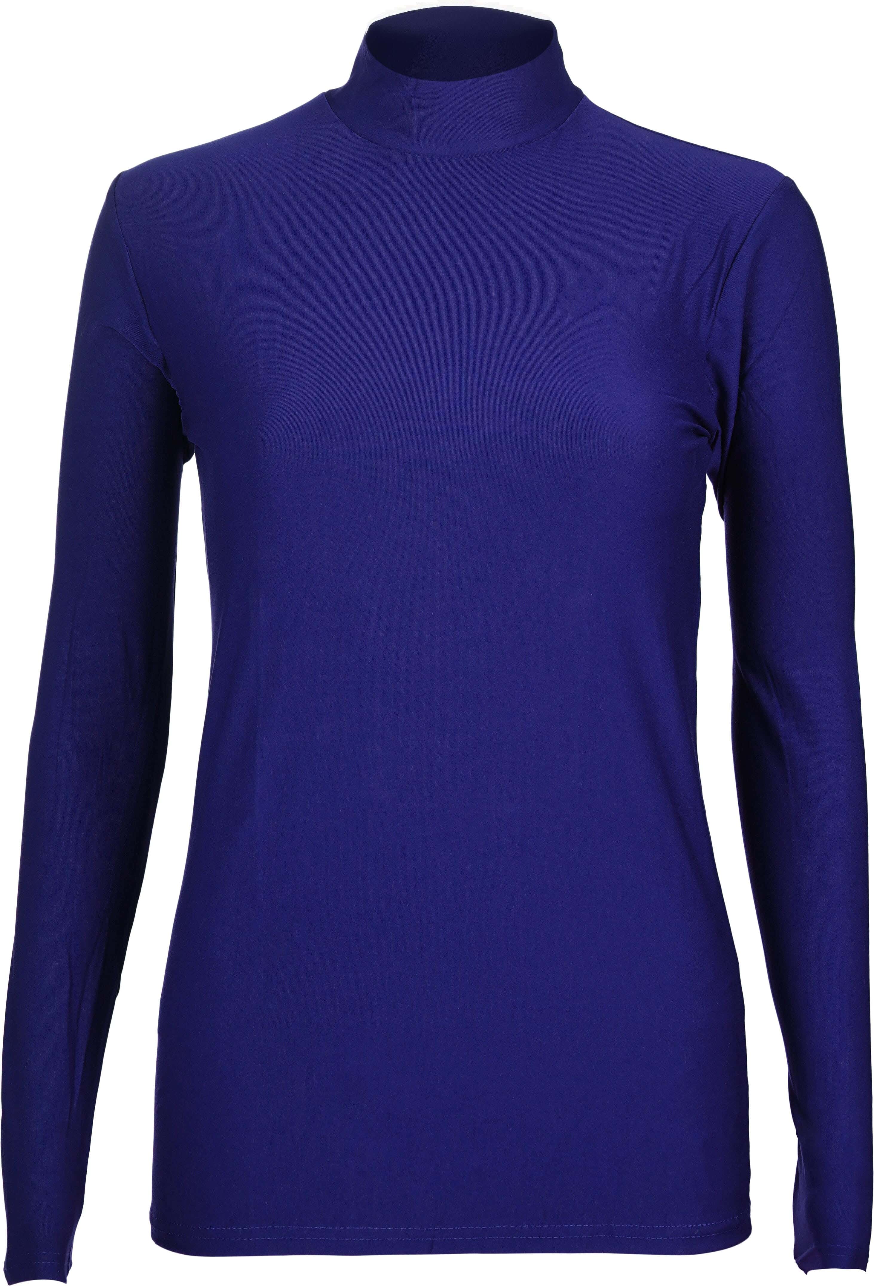 365 Days Cotton Lycra L-Sleeve H Neck Bodysuit For Women, Size L - Navy