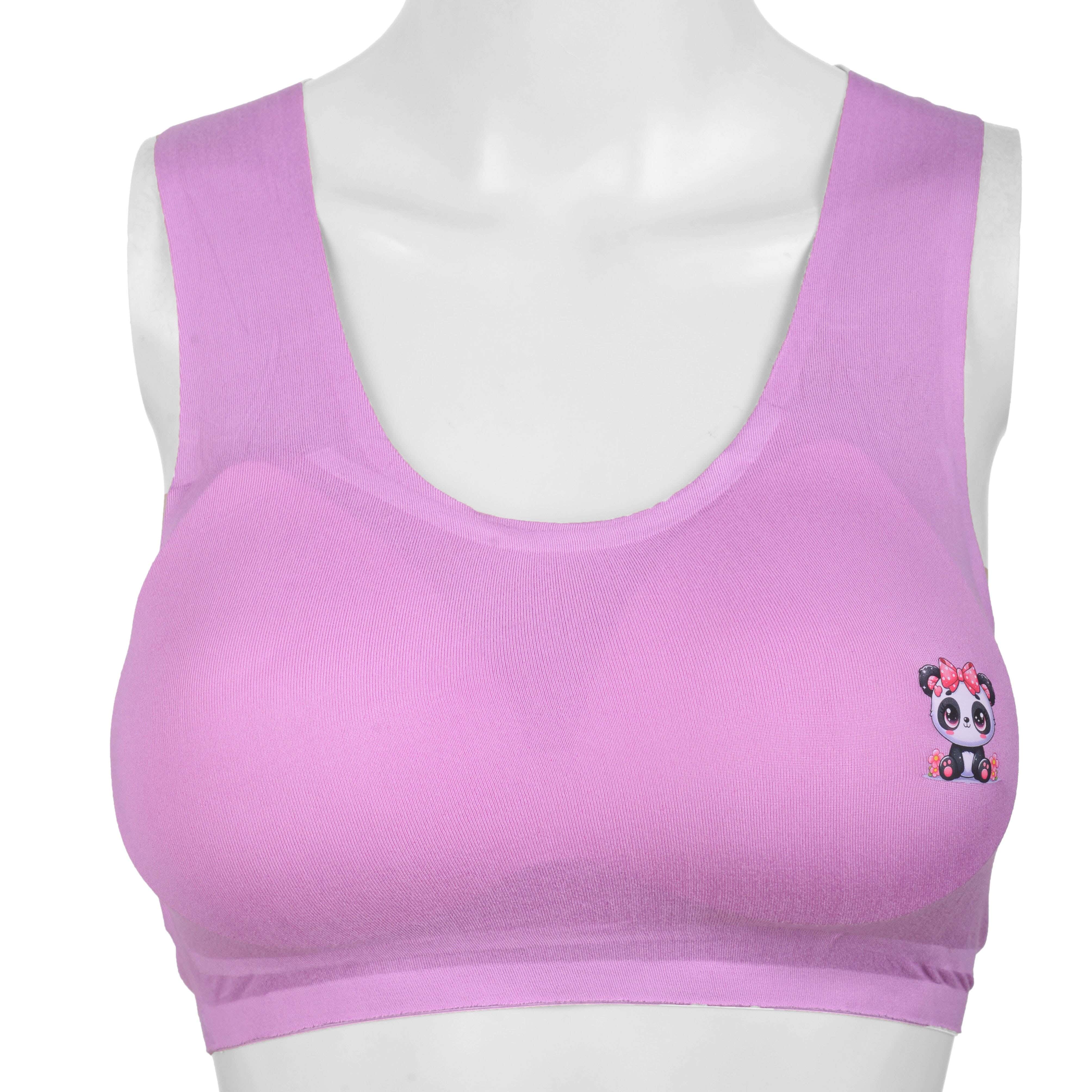 365 Day Cotton Padded Bra For Women's, Size S/M - Mauve