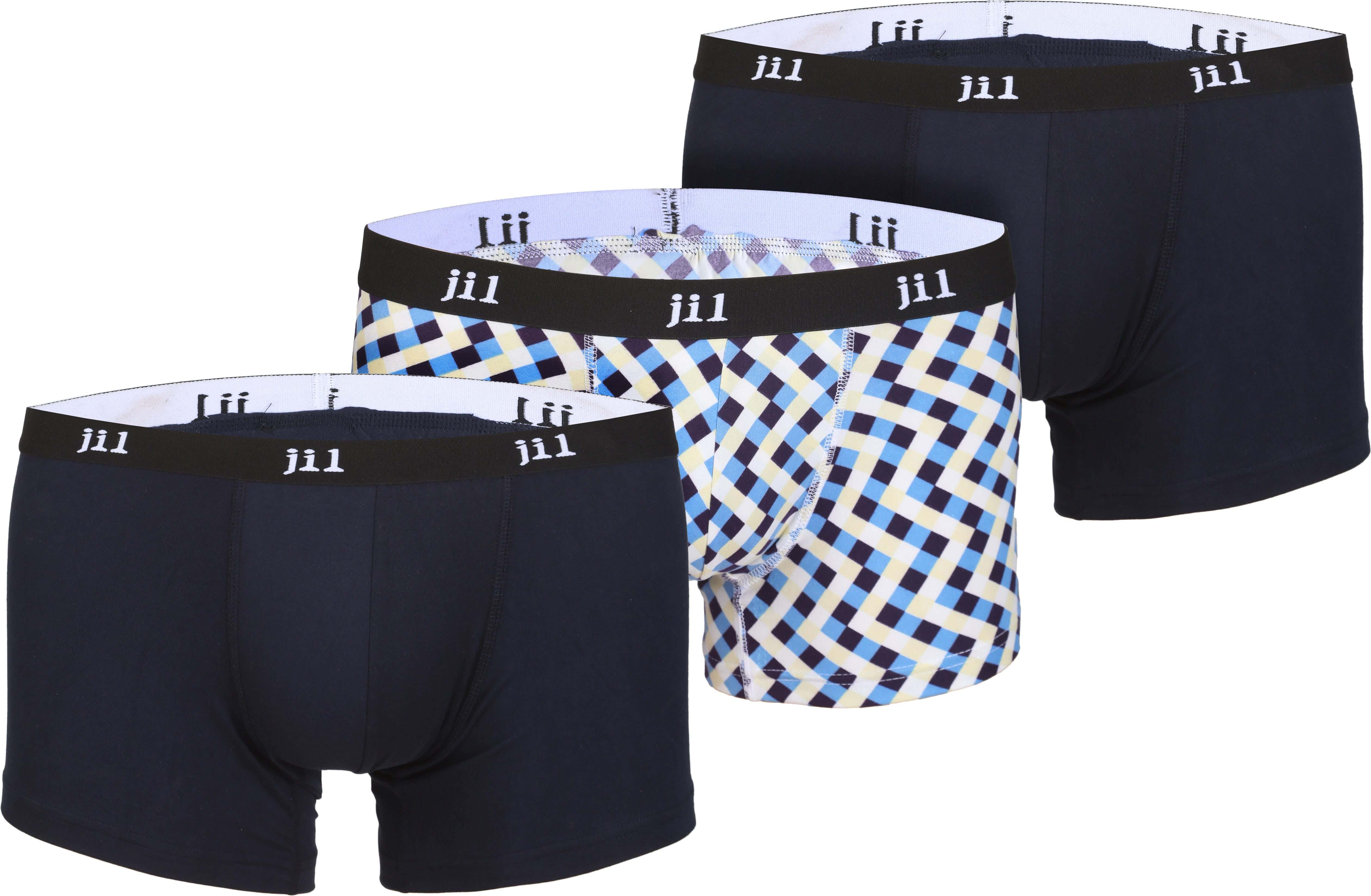 Jil Polyester Boxers Set for Men, 3 Pieces, Size S - Multicolor