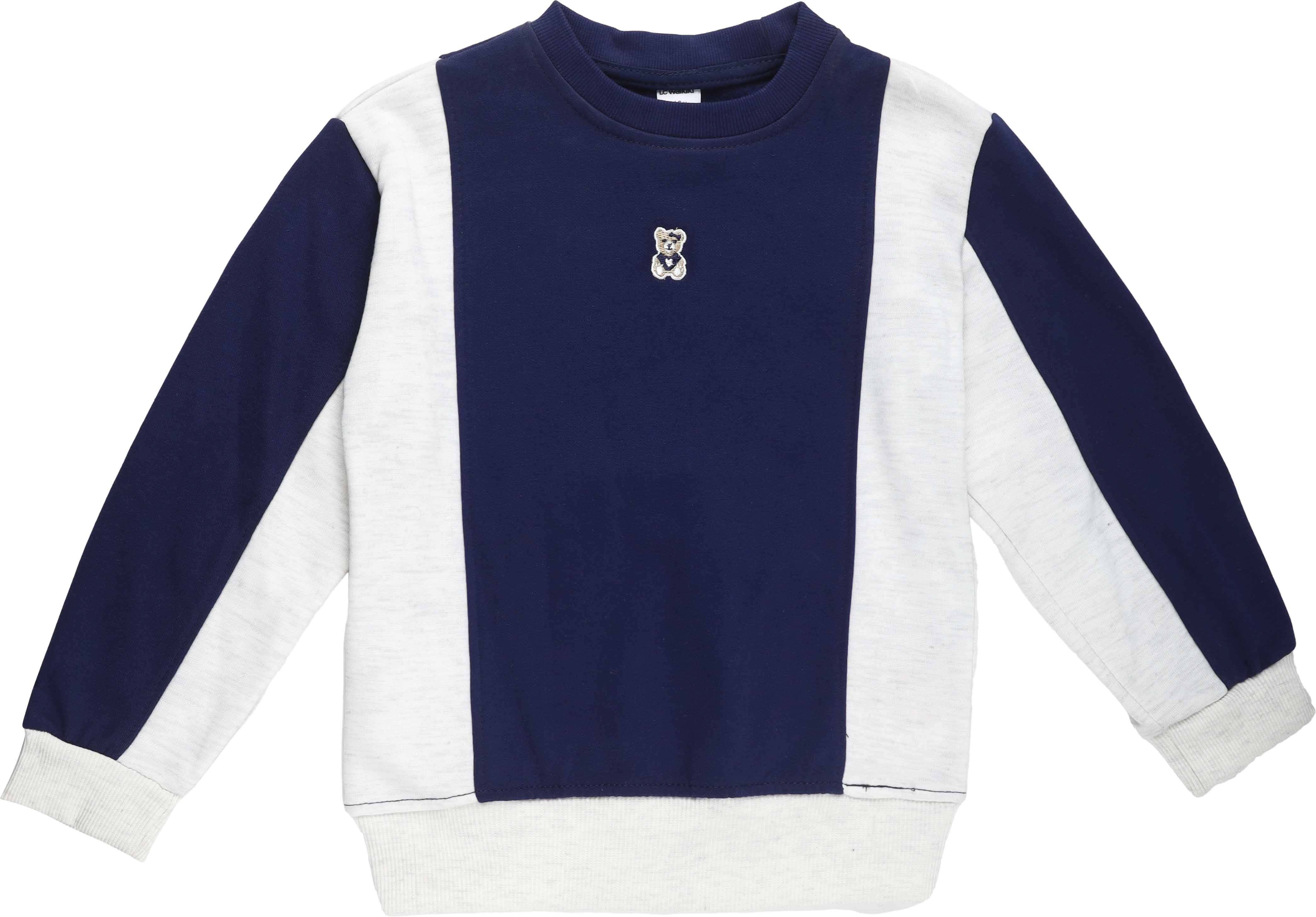 cotton sweatshirt For Boys, Size 6 - 7 Years - Navy White