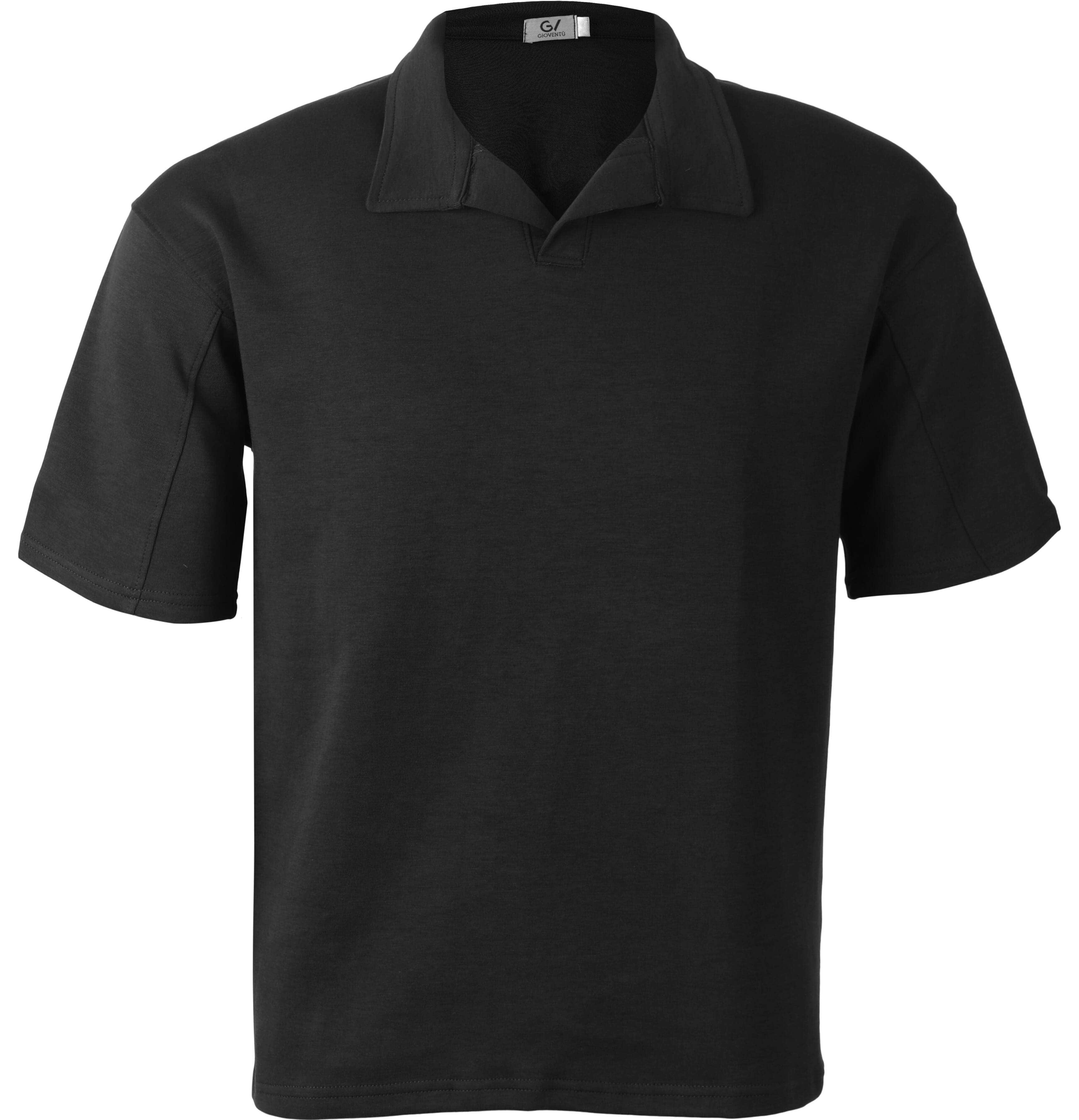 Cotton Polo Shirt For Men's, Size M - Black