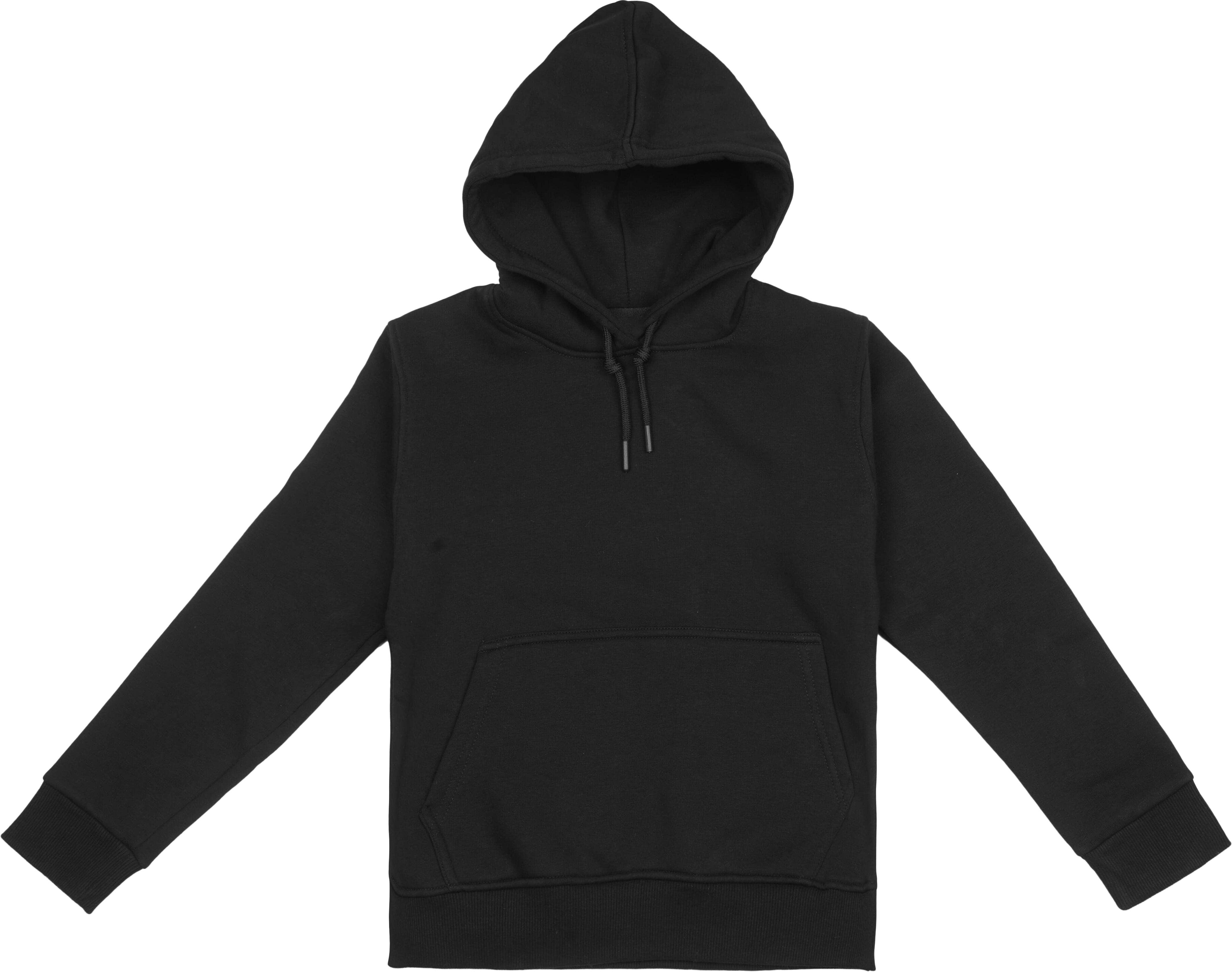 Cotton Full Sleeve Hoodie For Boys, Size 12 - Black