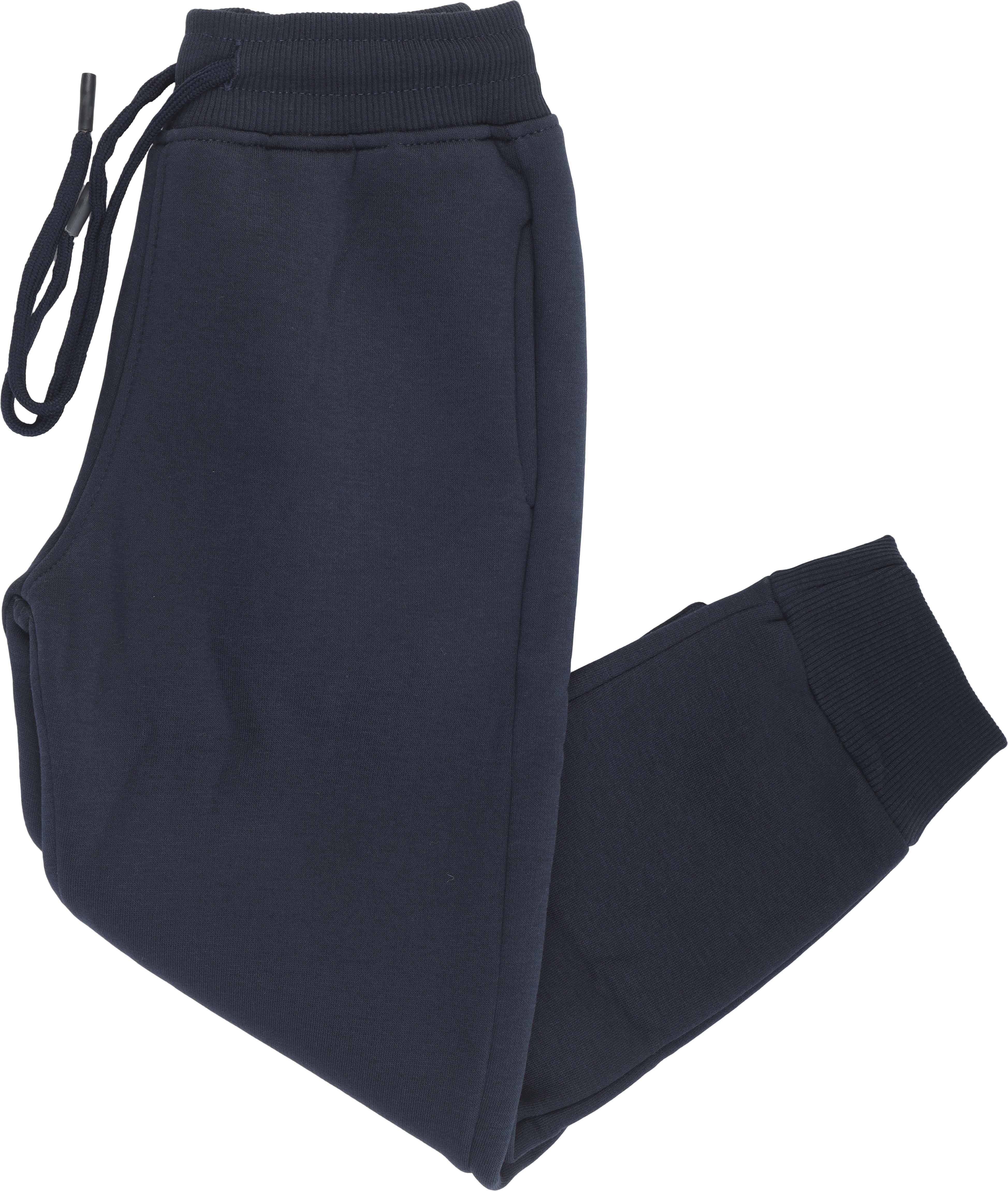 Boy's cotton Melton trousers with elastic waistband, size 18 - navy
