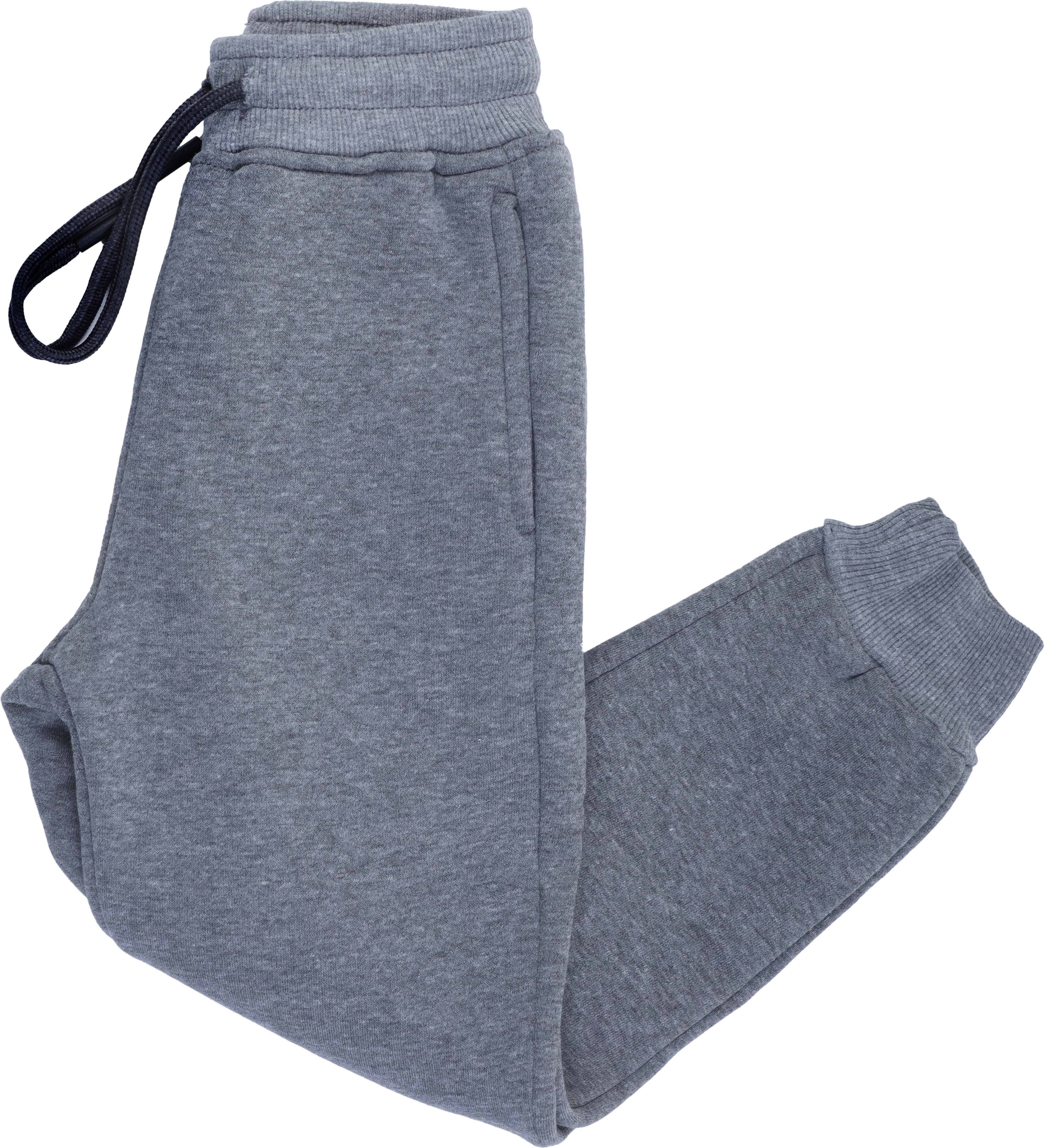 Boy's cotton Melton trousers with elastic waistband, size 14 - Grey