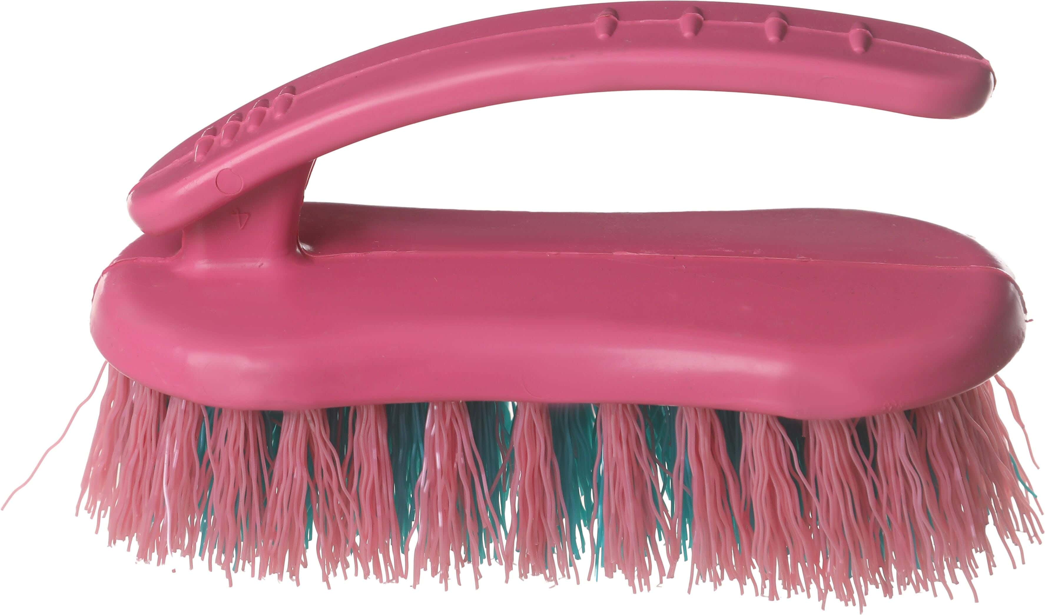 El Helal & Star Plastic Floor Brush, 13 cm - Pink Turquoise
