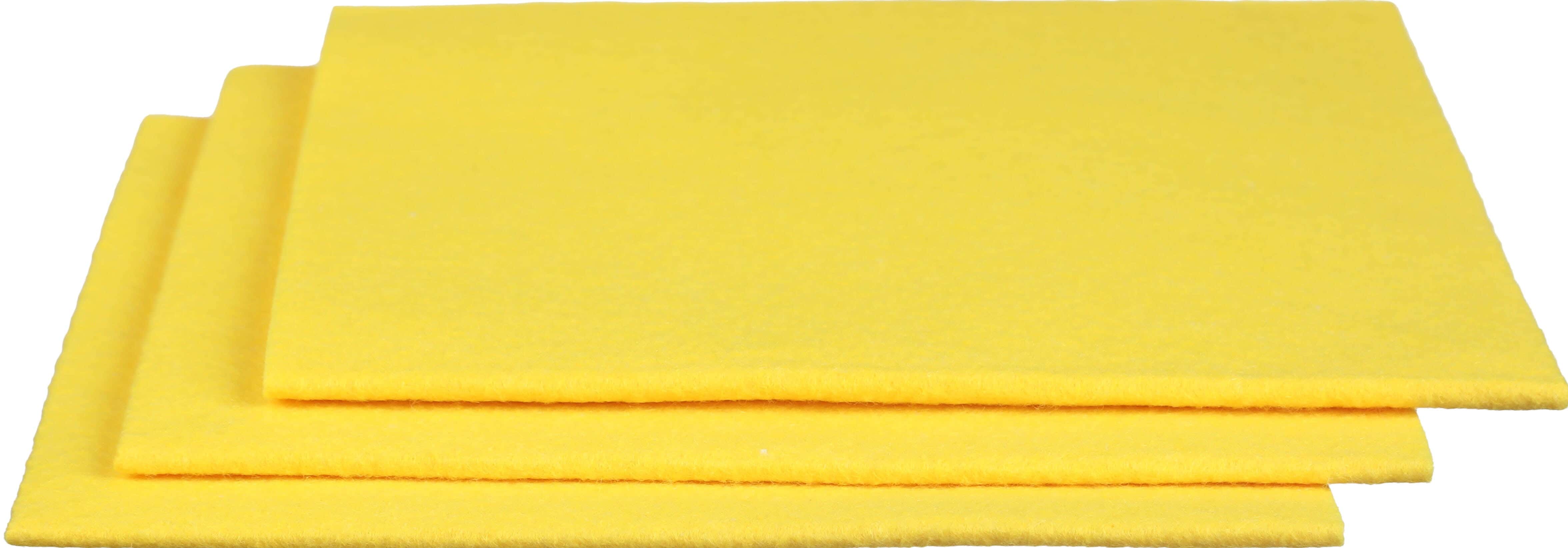 Waritex Fabric MultiPurpose Cleaning Towels Set, 3 Pieces - Yellow