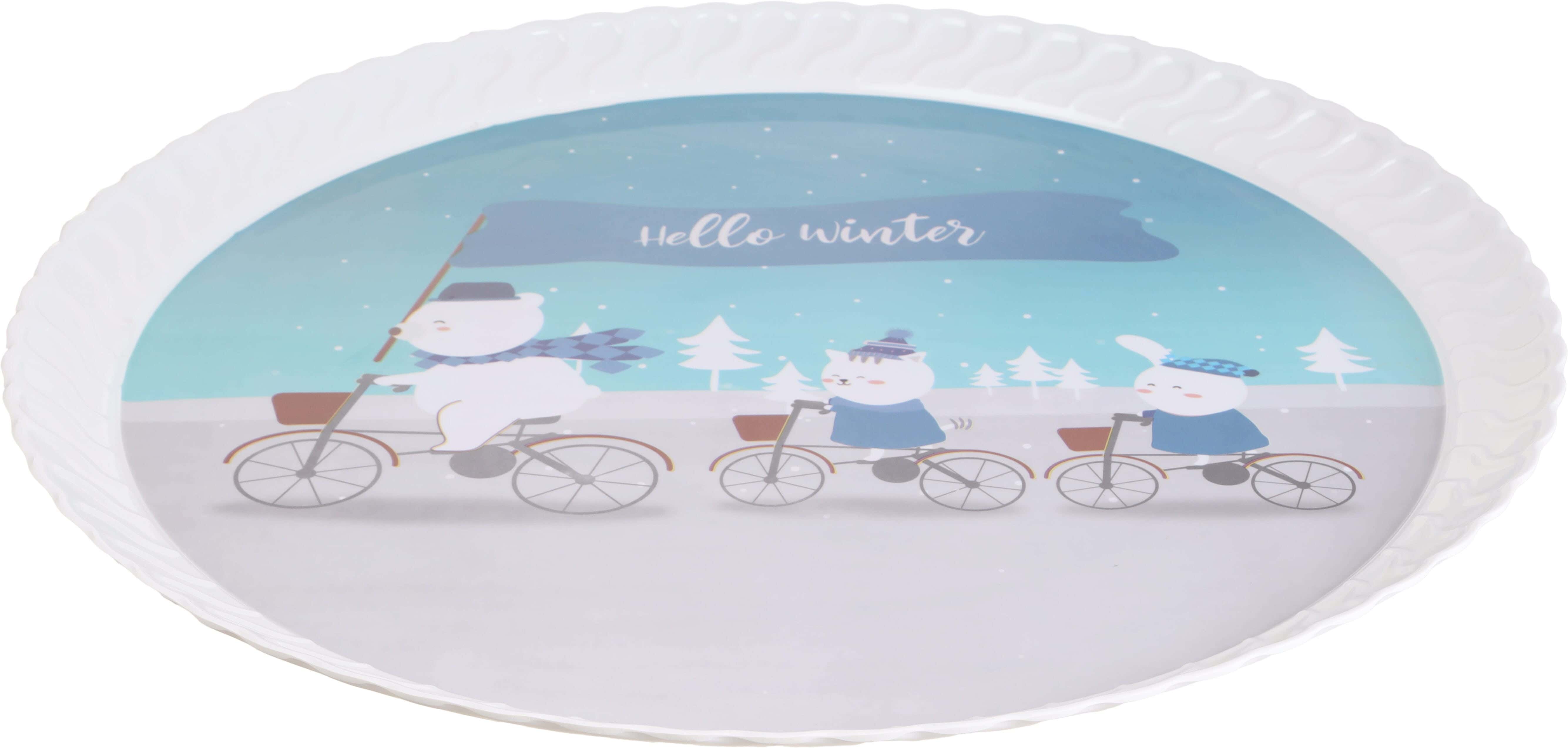 El Manar Melamine Serving Tray, 65 cm - Multicolor