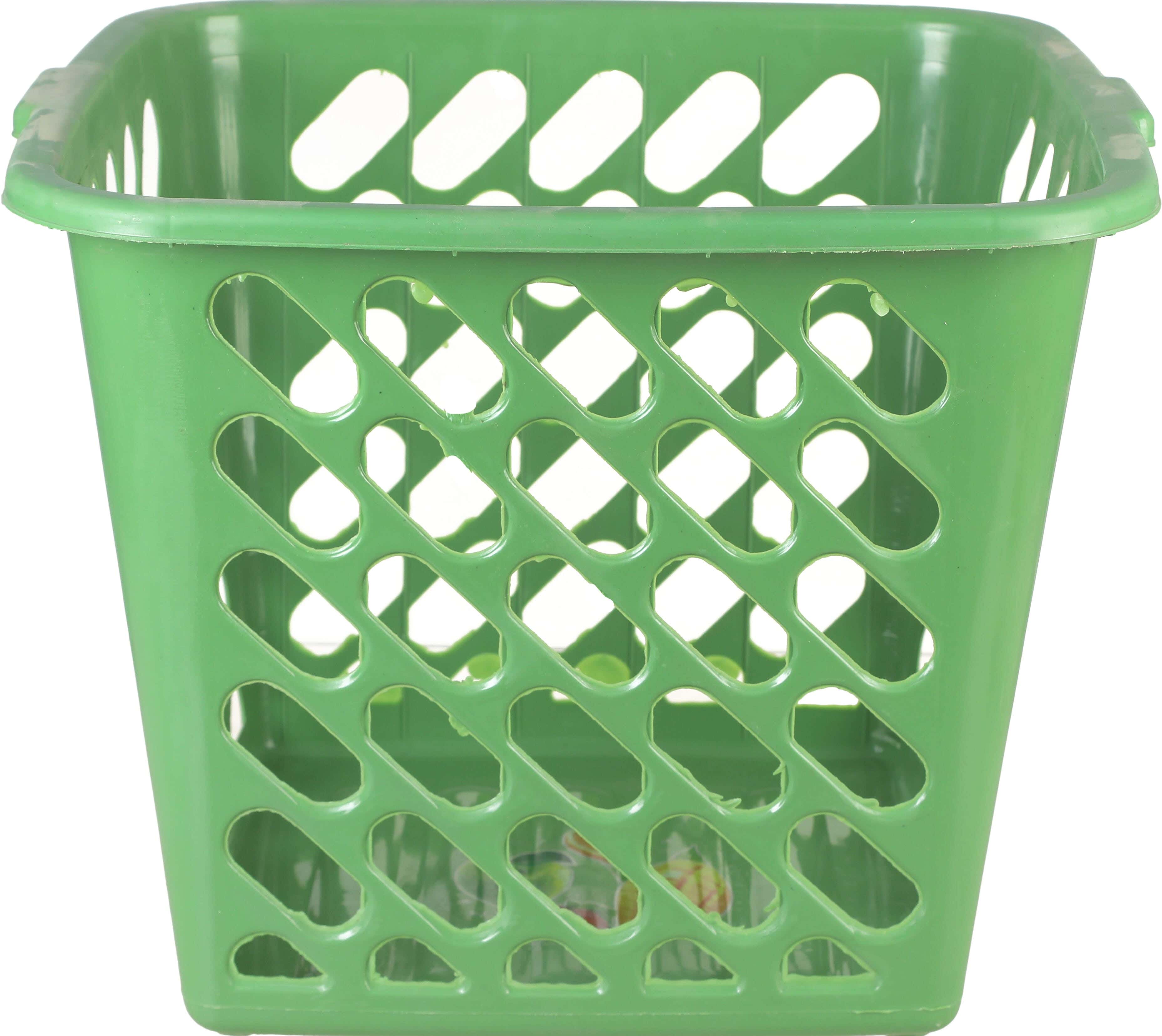 Plastic Laundry Basket, 37×47 cm - Green