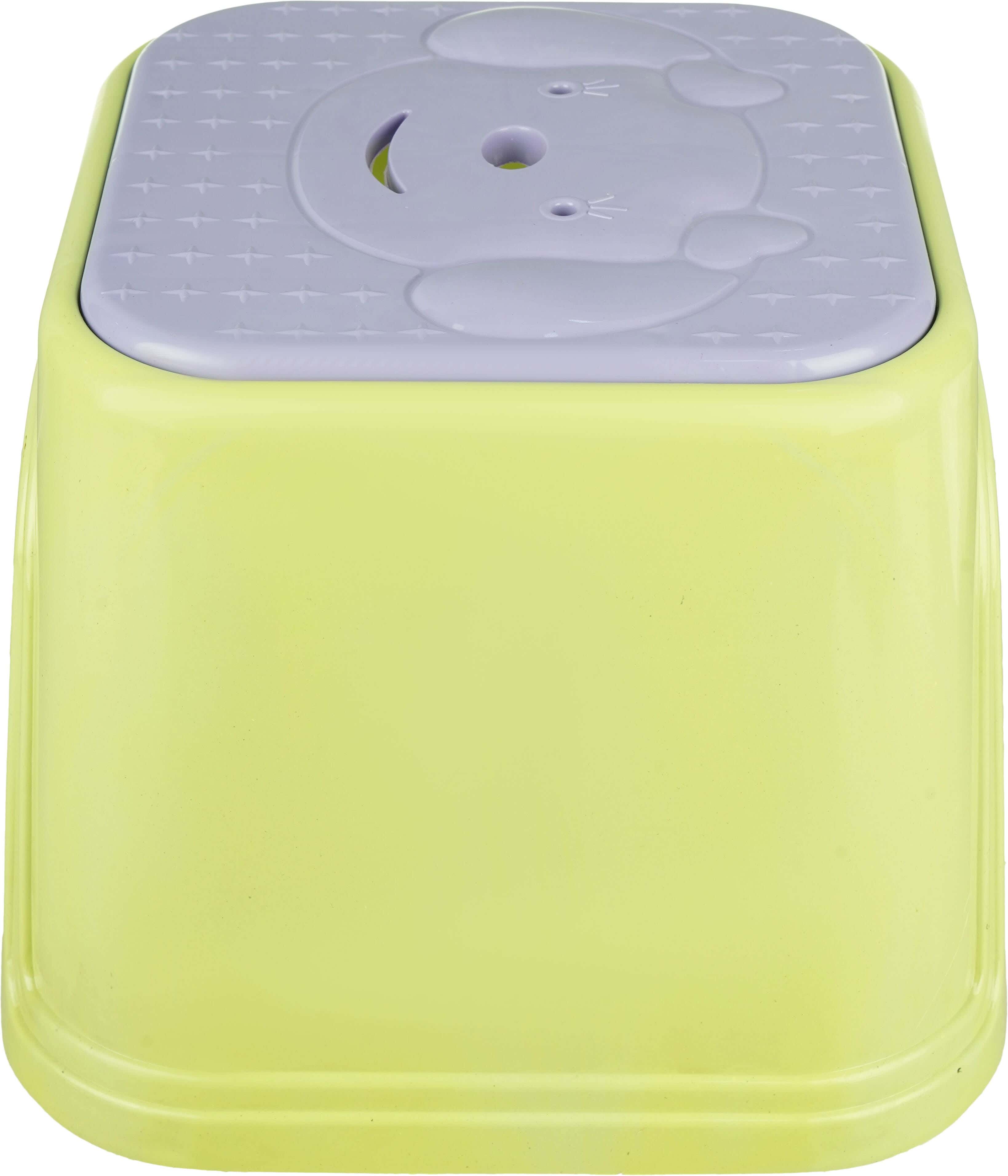 Plastic Bathroom Chair, 27×29 cm - Green Grey
