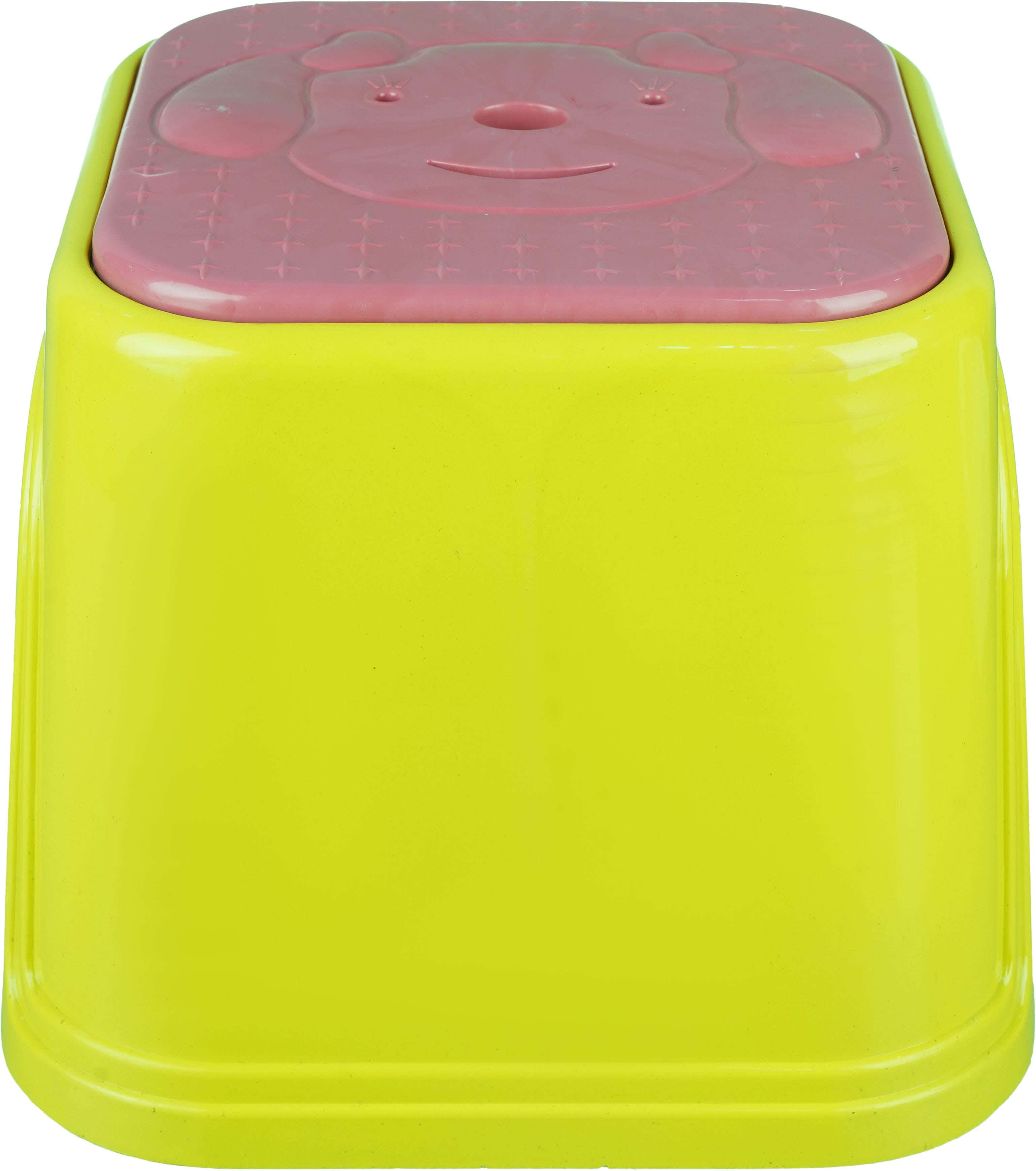 Plastic Bathroom Chair, 27×29 cm - Yellow Fuchsia