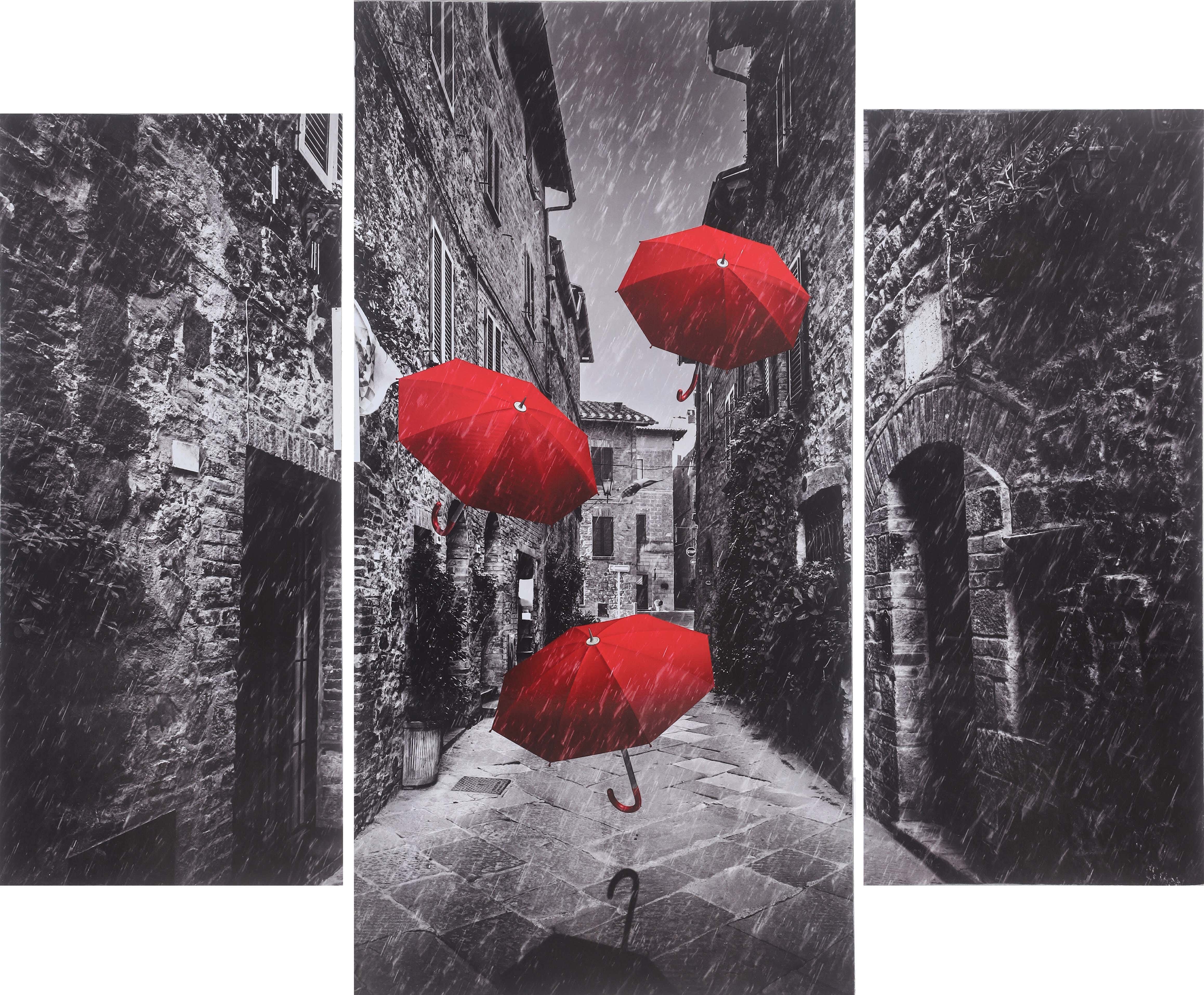 Modern Wooden Tableau, 3 Pecies 60×73 cm - Multicolor