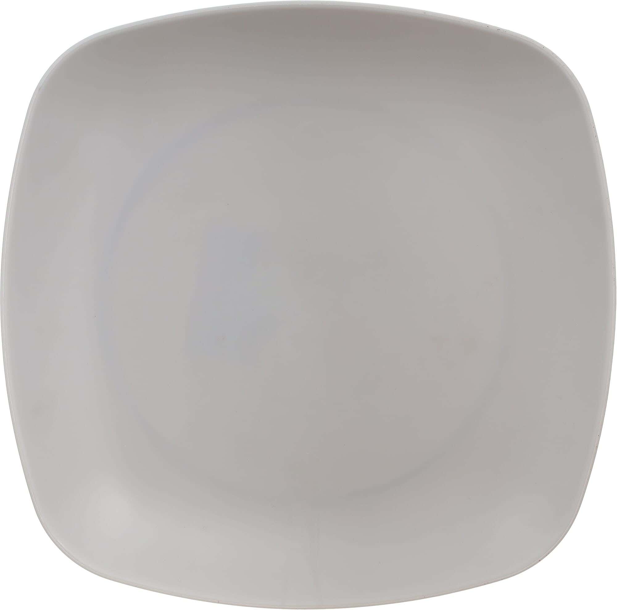 Plastic Square Plate, 19 cm - Grey